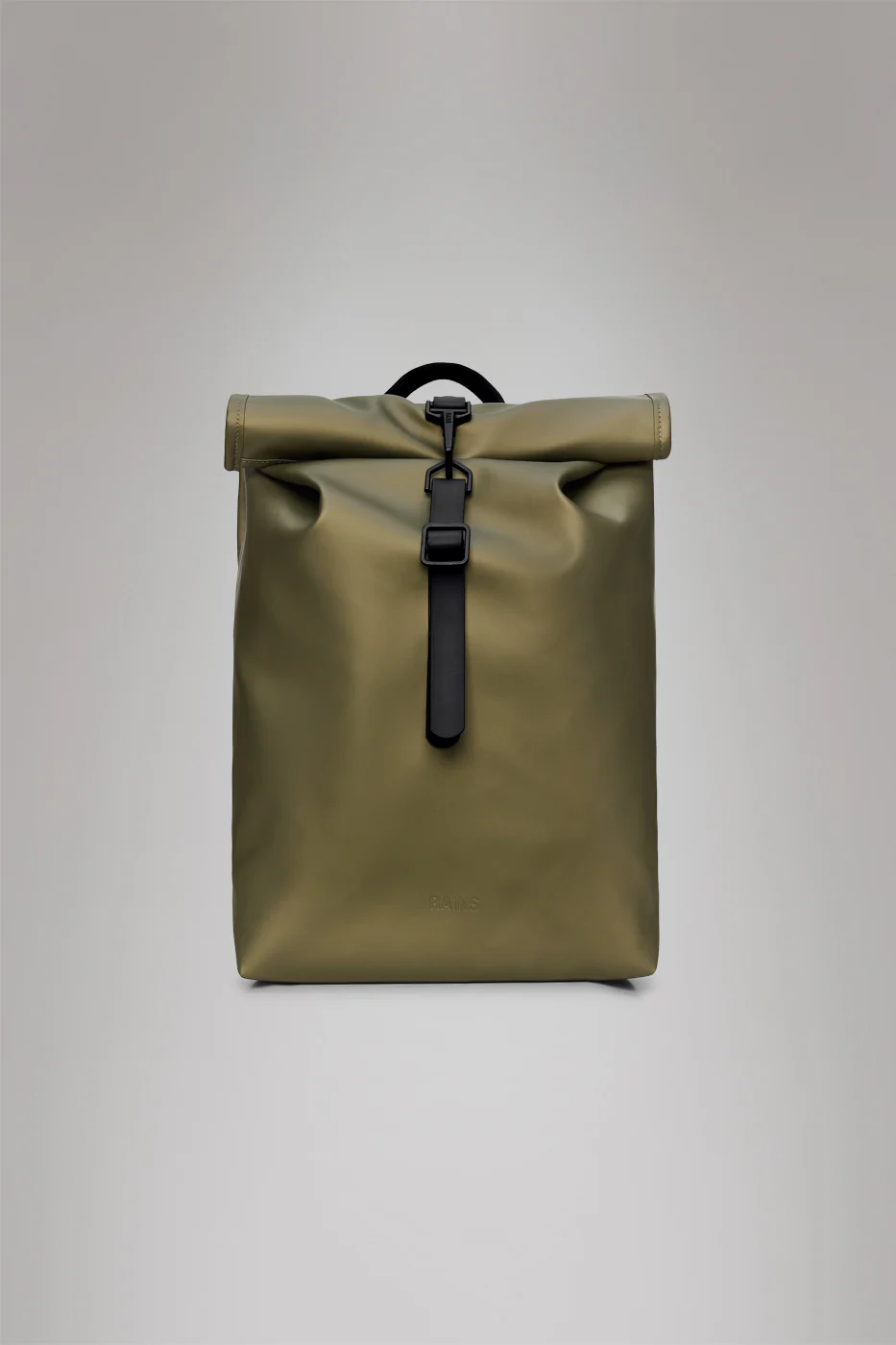 2025 Rolltop Rucksack Mini – Kompakt og vandtæt urban rygsæk med karabinhagelukning – PU-stof – Ideel til daglig pendling