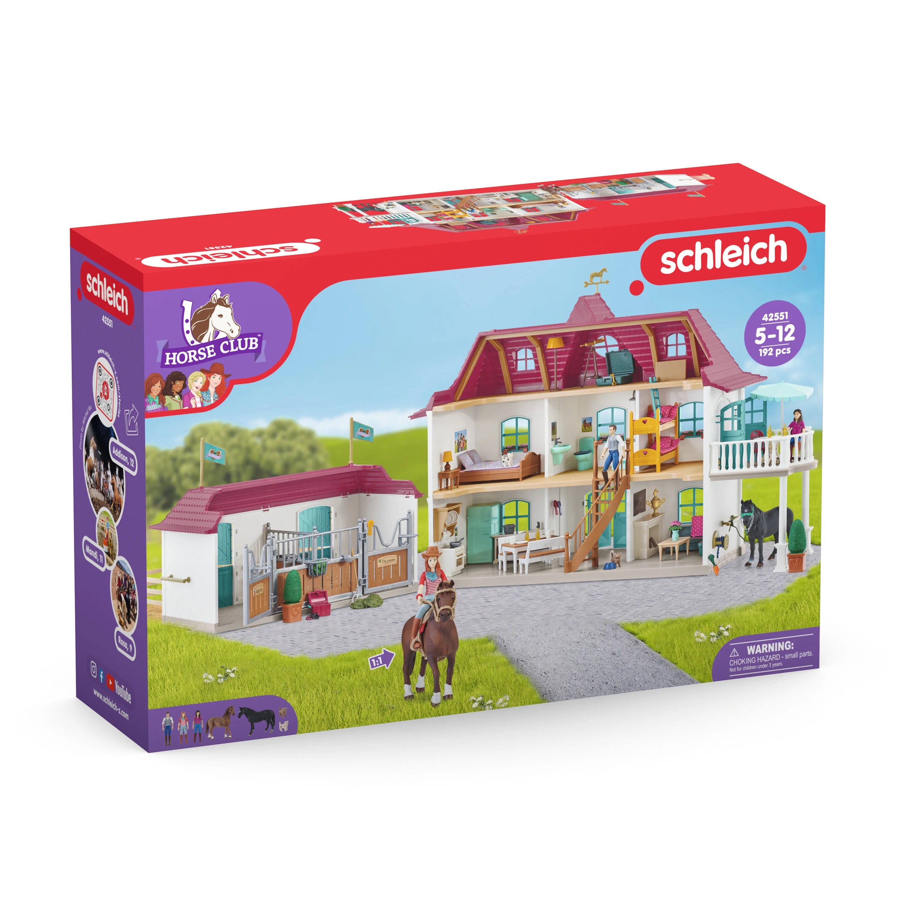 Schleich – Horse Club 2025: Landhaus und Stall am See mit Zubehör. 192 Teile.