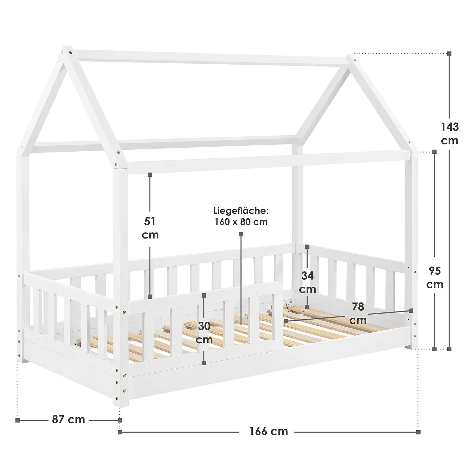 Lit enfant Marli 2025, 80 x 160 cm