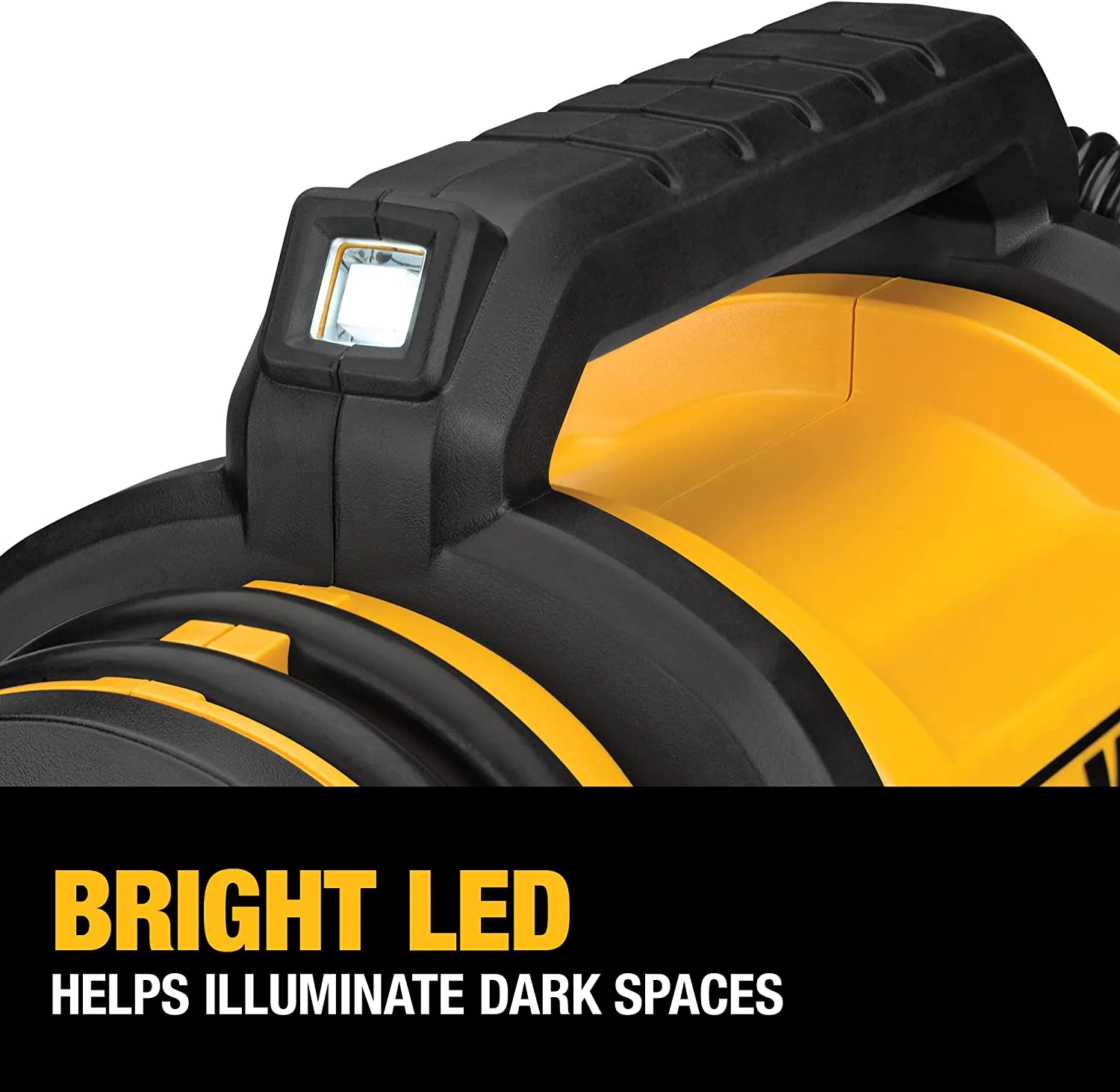 2025 Vare #0177 DEWALT 20V MAX Kompakt og bærbar dækkompressor. Automatisk slukning. LED-lys. Værktøj uden batteri eller oplader (DCC020IB)