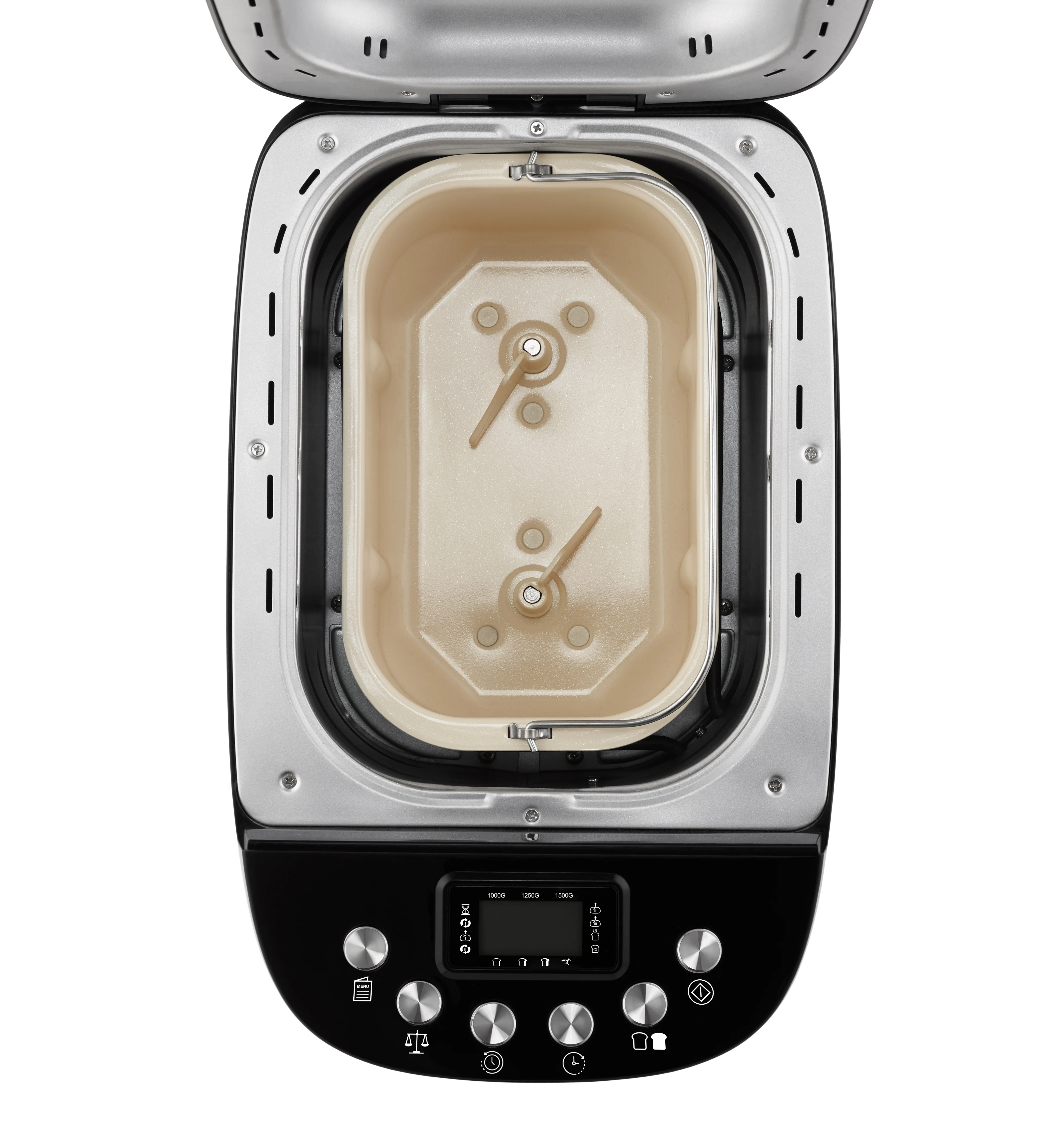 2025 Uold Backmeister Big 850W brødmaskine med 15 programmer og 1.500g kapacitet