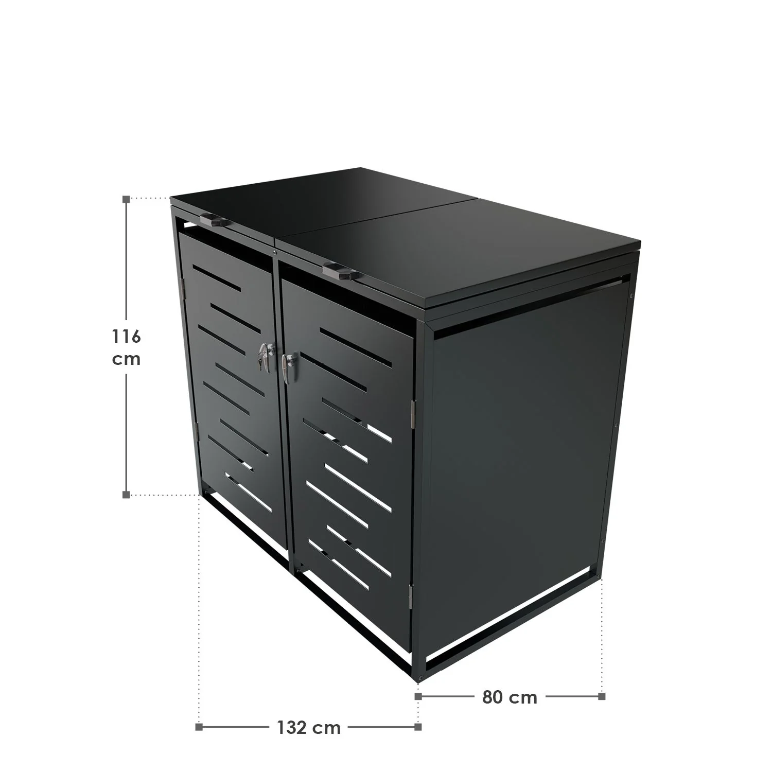 Boîte de rangement pour poubelle métallique Arel 2025