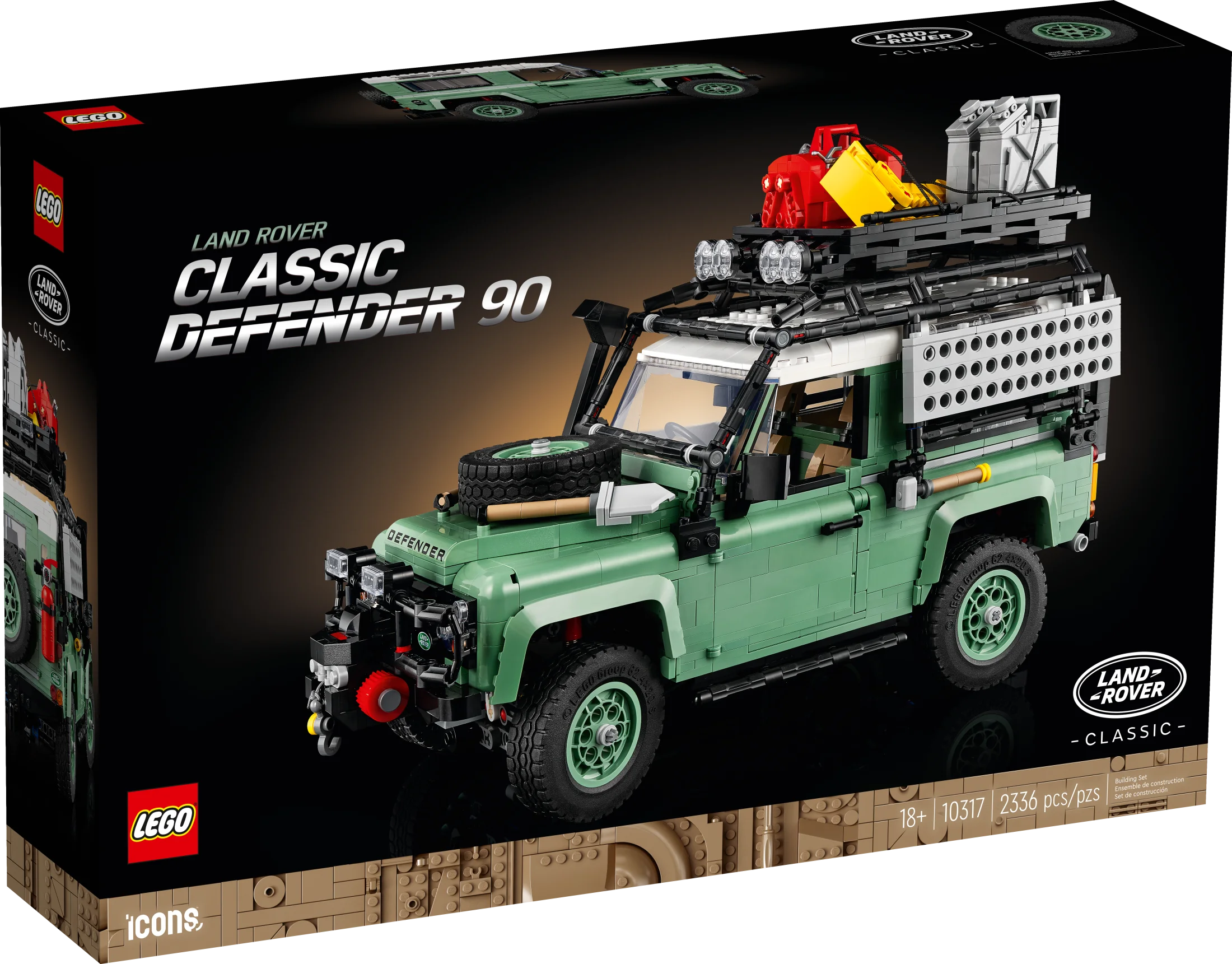 LEGO Icons Land Rover Classic Defender 90 10317 – Auto-Bauset für Erwachsene und Oldtimer-Fans, ein fesselndes Projekt basierend auf einer Offroad-Legende, ein tolles Abschlussgeschenk für Sie und Ihn