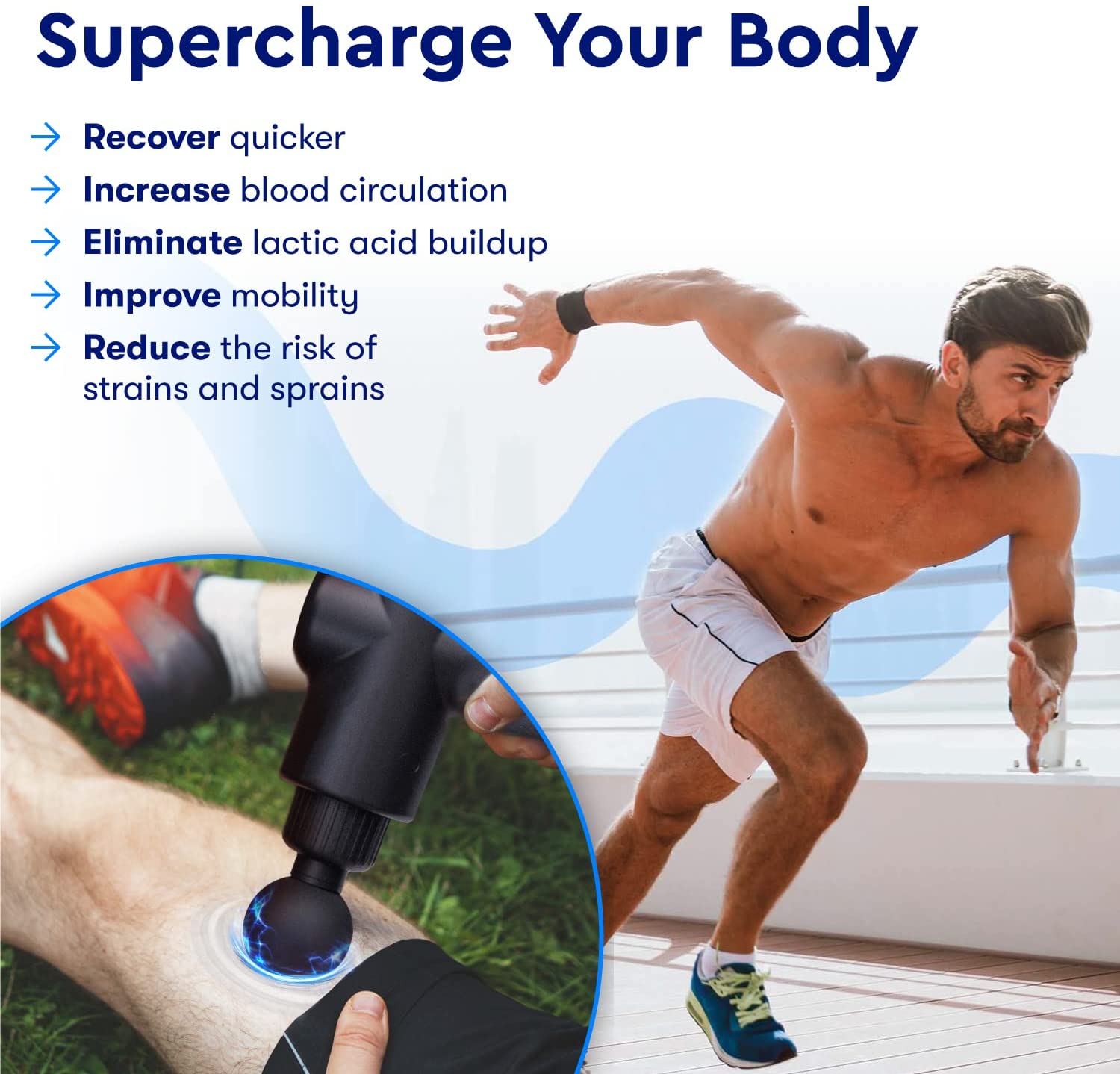 Tiefengewebsmassagepistole – Flyby F1Pro – Handmassagegerät für Nacken und Rücken zur Schmerzlinderung