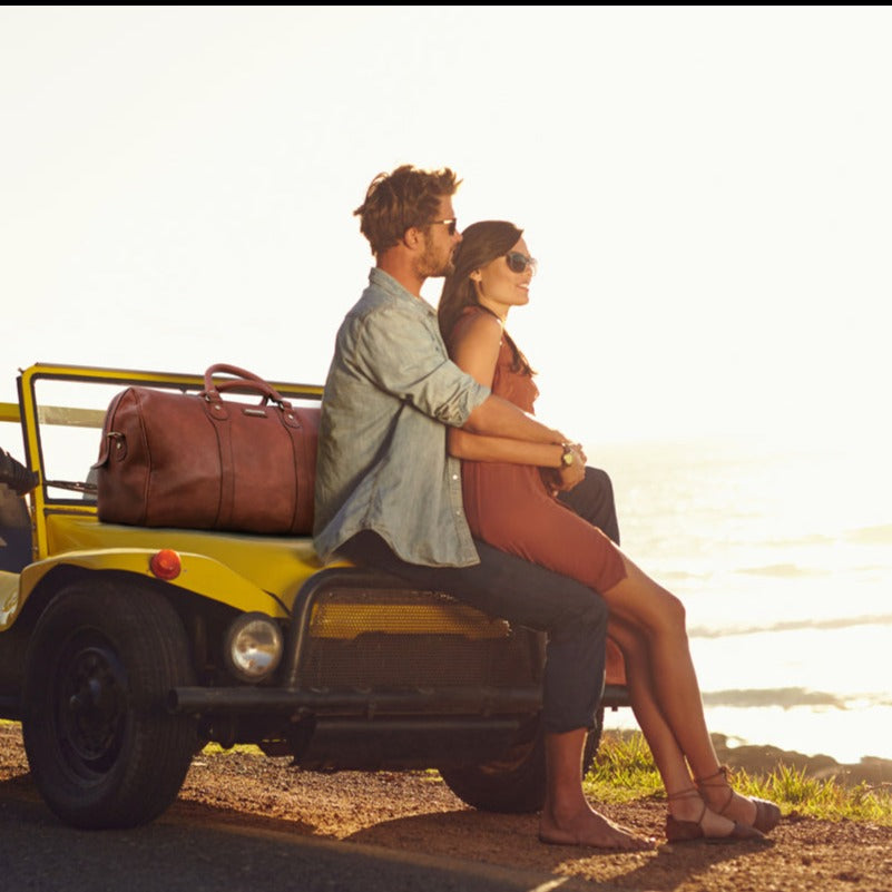 Oslo - Travel leather duffel bag - Weekender bag | TL141913