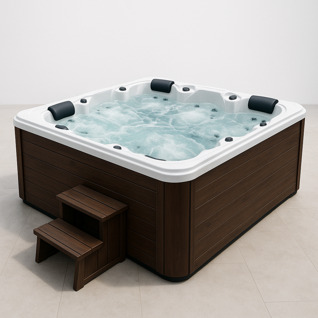 Spas rigides 200x200x85 cm marron LWmeJru487Pp