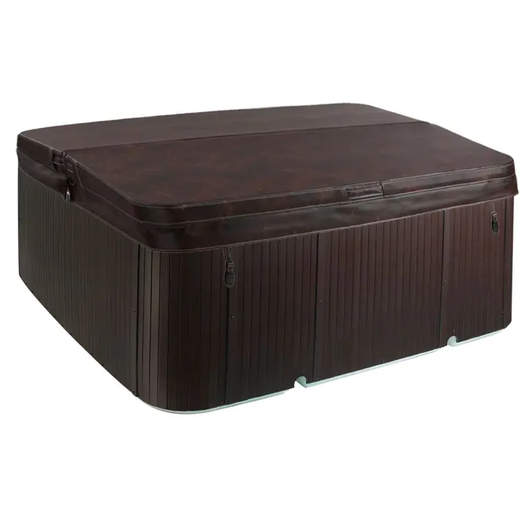 Lifesmart Spas - Square Plug and Play Spa, 110 volt. 7 personer. 22 dyser med ozonisator – Espresso Color