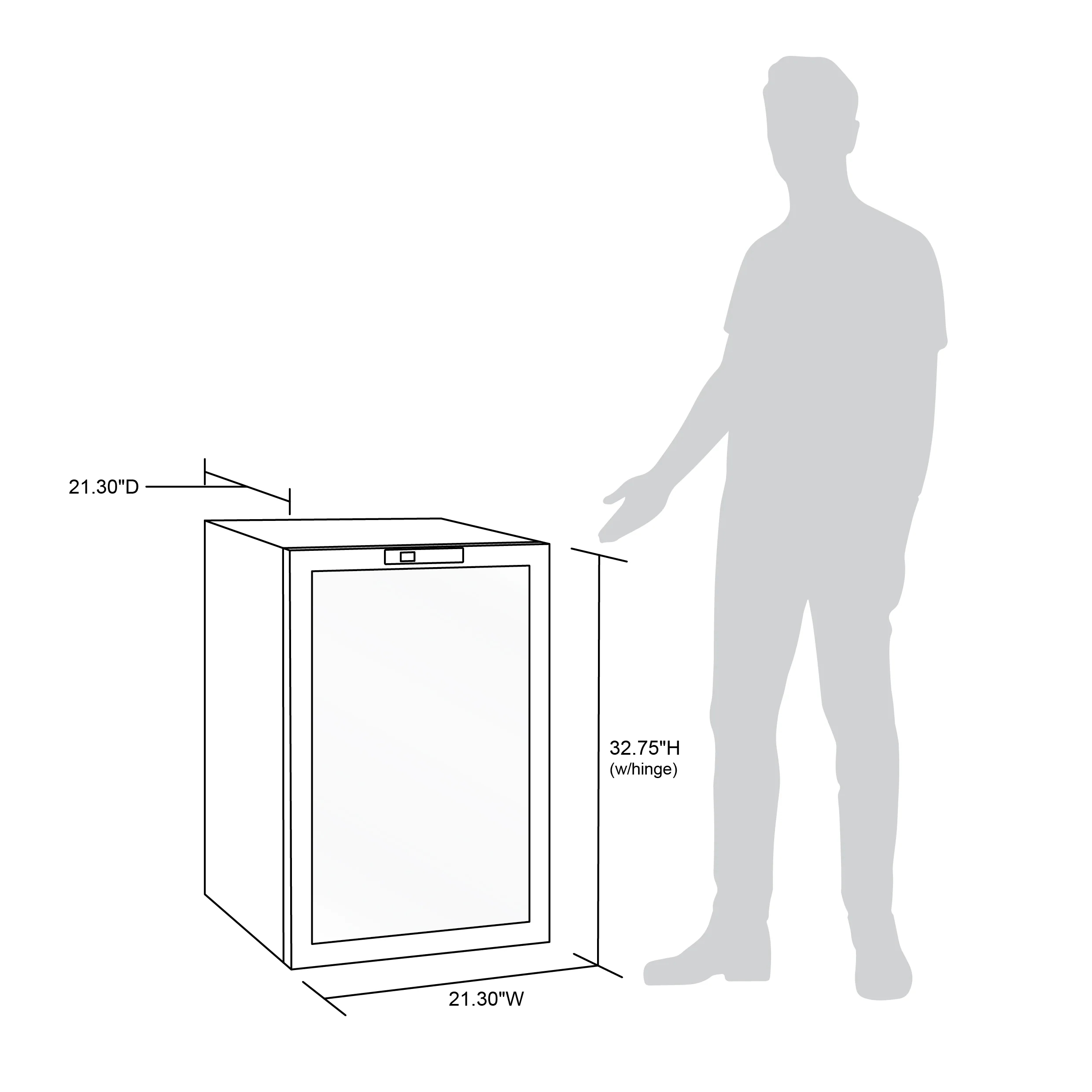 2025 Newair® Fritstående drikkevarekøleskab i rustfrit stål – 160 dåser – 21,3