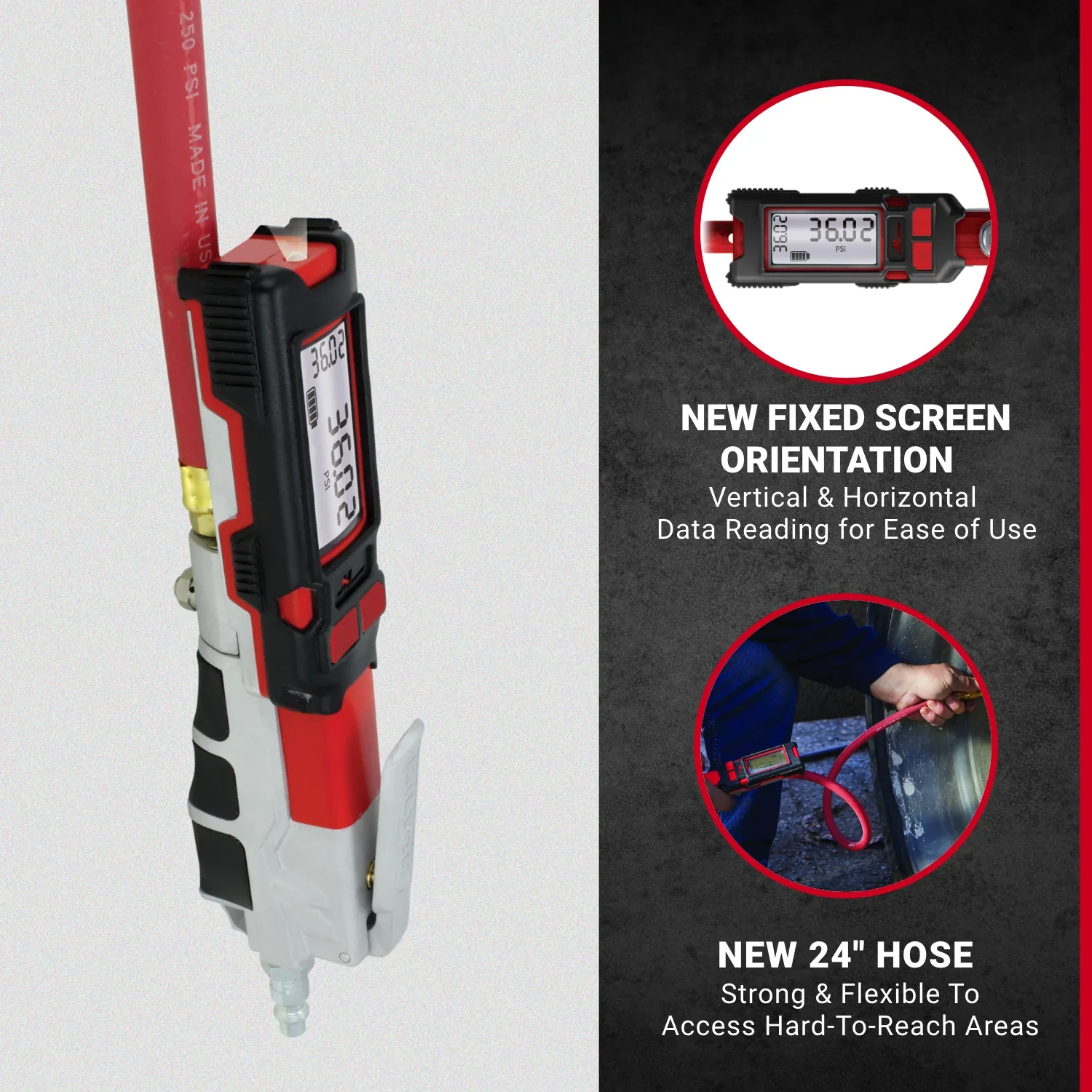 2025 NY & FORBEDRET S-581e digital præcisionspumpe med EZ-LOCK™-dyse – 0 til 160 PSI. Ekstrem nøjagtighed ±0,25%