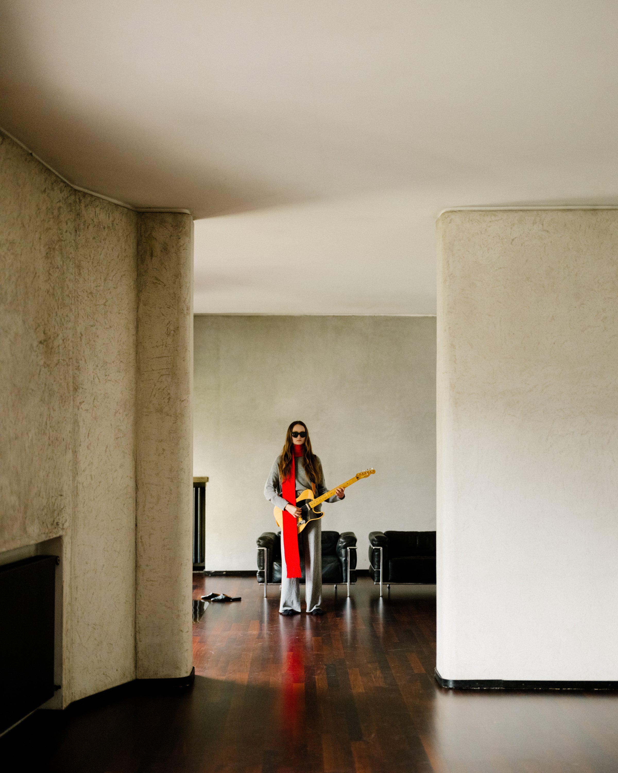 Wool & Cashmere Mix Fringed Scarf