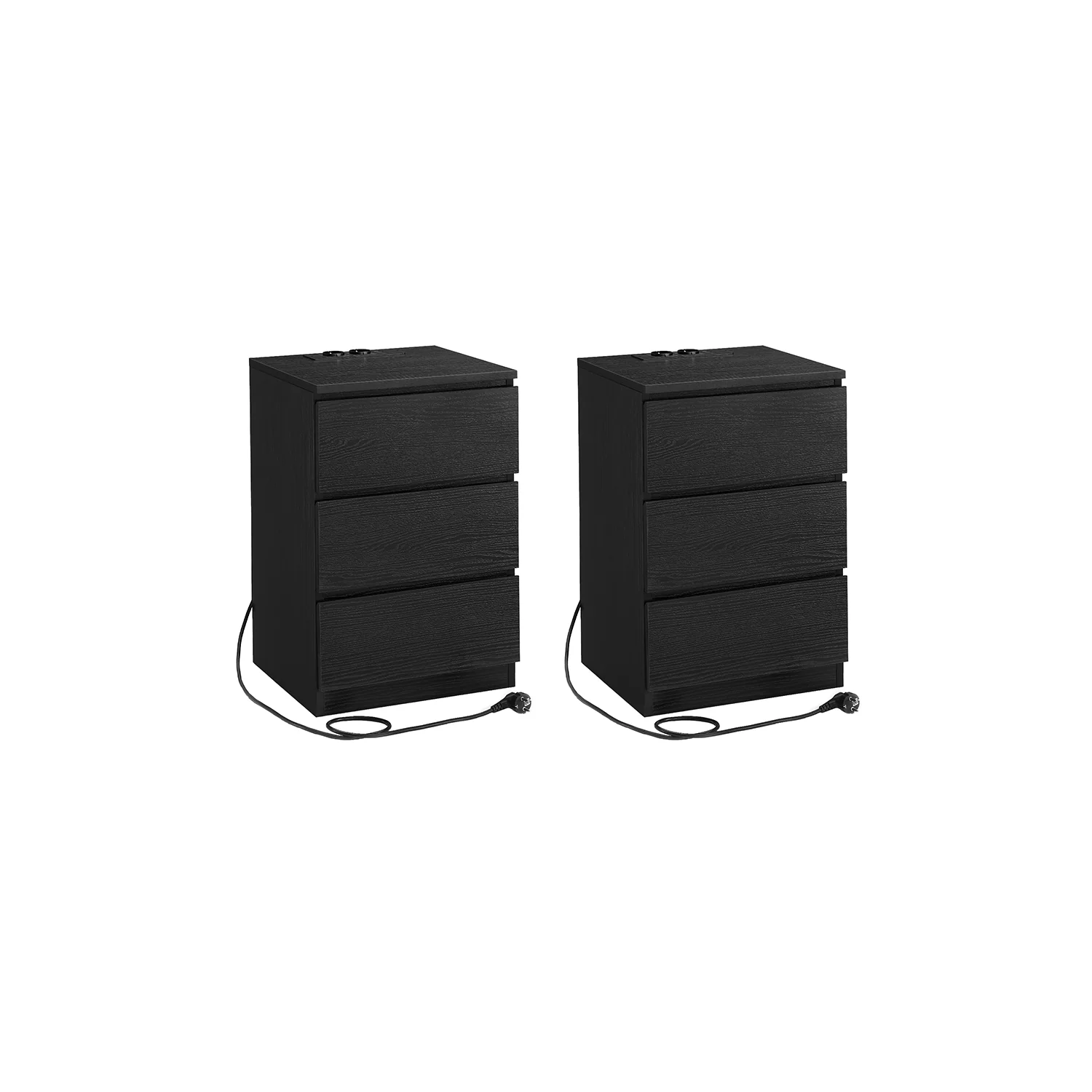 Nachttisch mit Ladestation, Schubladen und USB-Anschlüssen