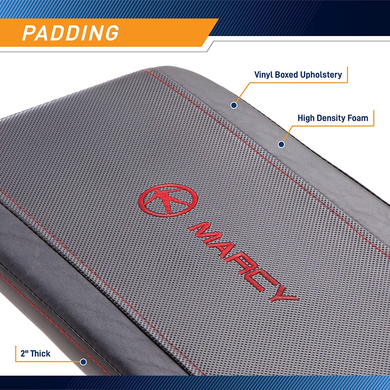 Banc de musculation utilitaire Marcy Flat d'une capacité de 600 lb pour la musculation