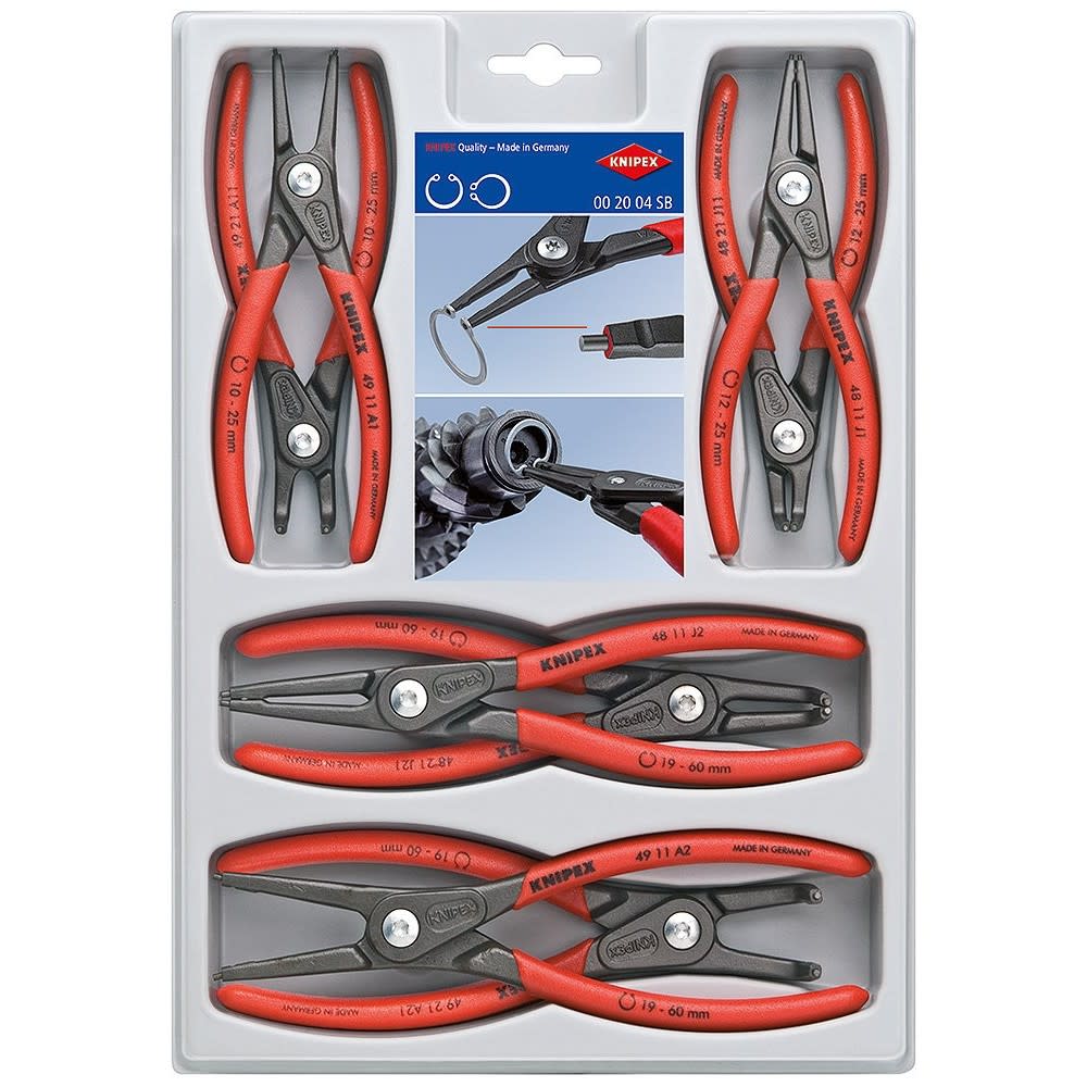 Knipex 305 mm præcisionslåseringstangsæt med 8 dele