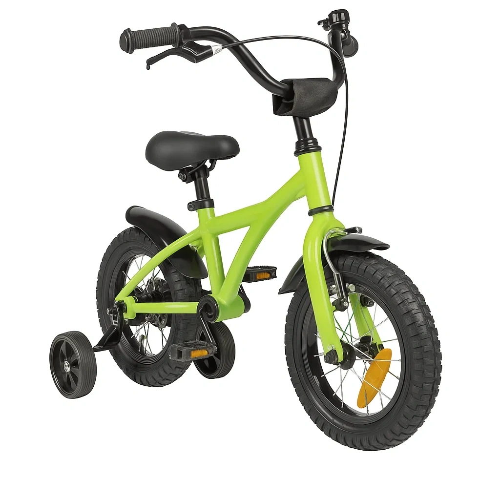 Vélo enfant 12 pouces vert, convient aux enfants de 3 à 5 ans - nZJRciWqR9sn