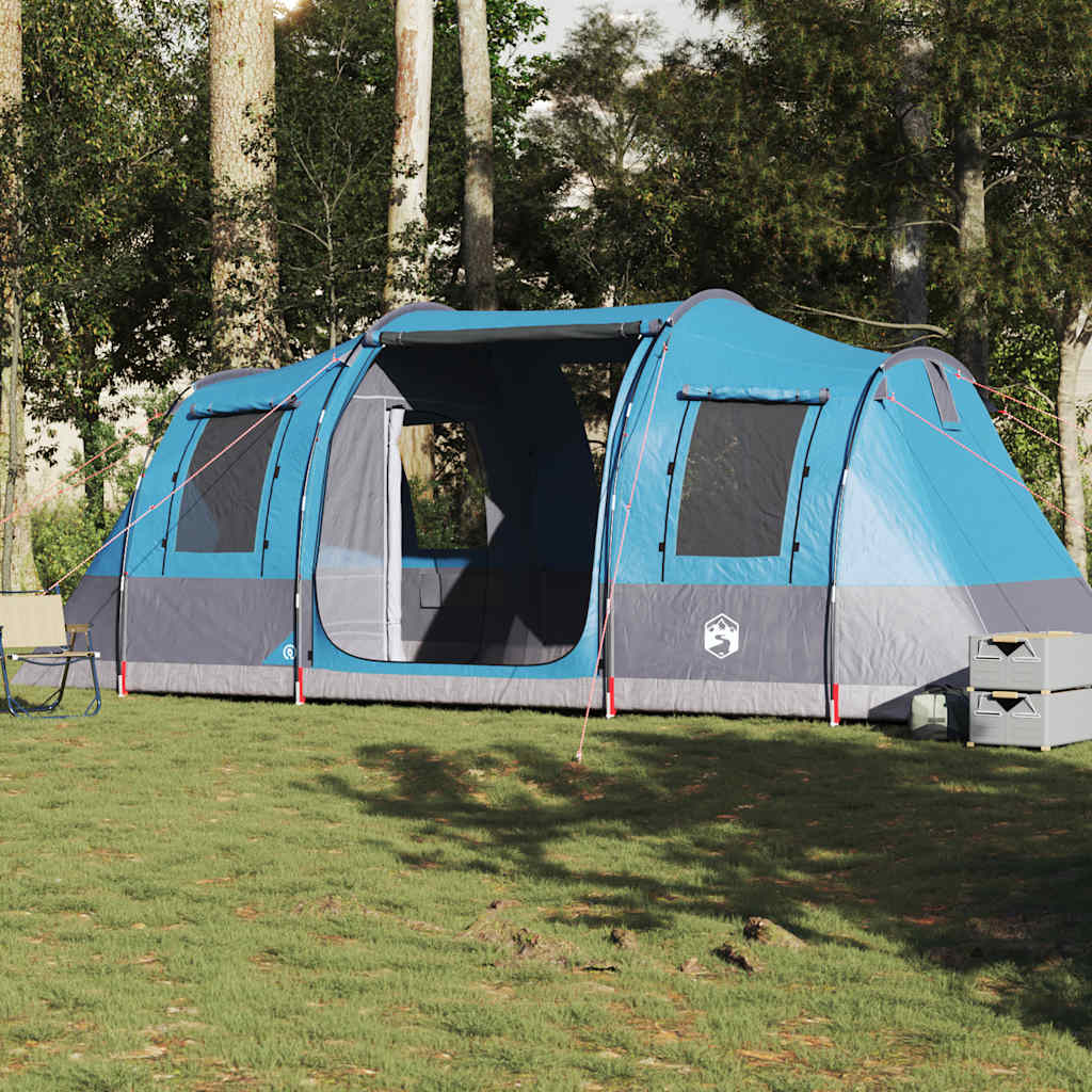 Tente tunnel bleue imperméable 2025 pour 4 personnes V6491