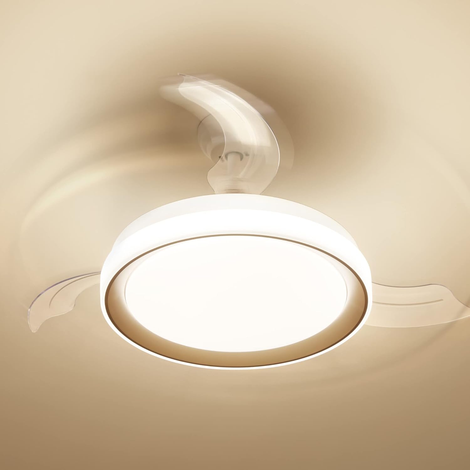 Ventilateur de plafond Philips Lighting Atlas avec éclairage LED et télécommande 106 cm Nickel