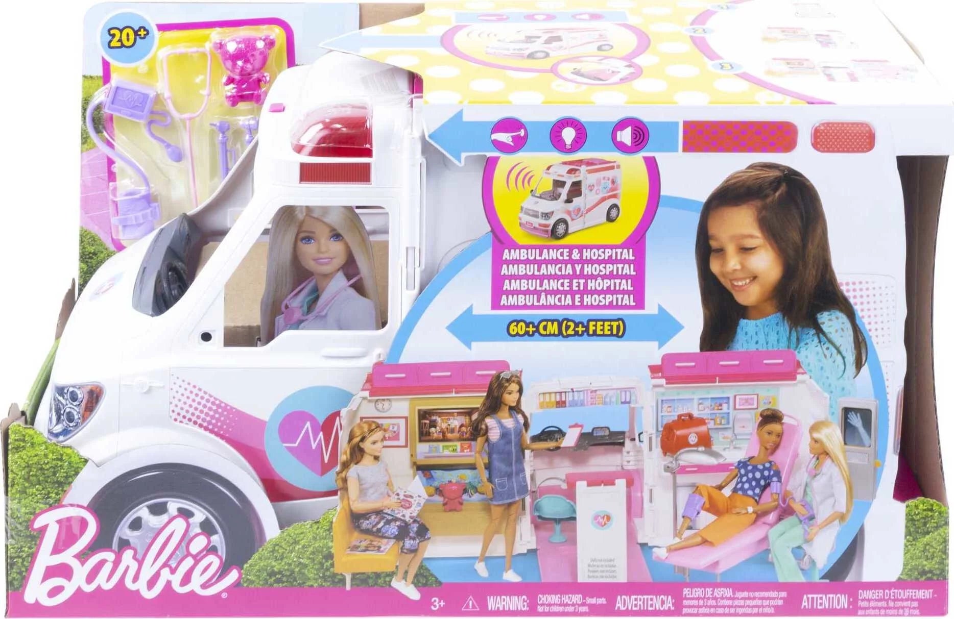 Barbie Clinique de soins 2 en 1 - Coffret de jeu amusant pour les enfants de 3 ans et plus