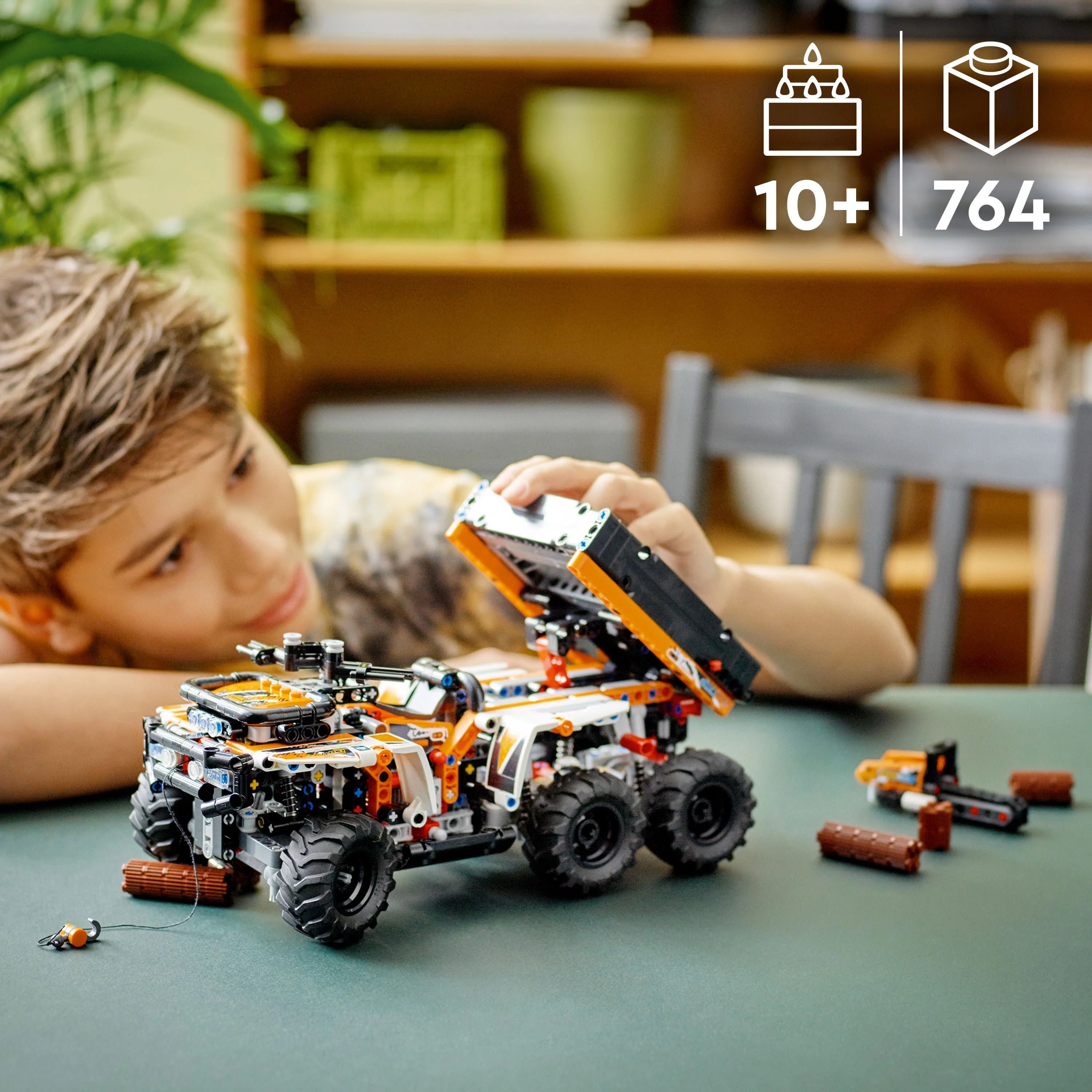LEGO Technic Terrængående Køretøj 42139, 6-hjulet terrængående modellastbil, ATV byggesæt, fødselsdagsgaveidé til drenge, piger og børn