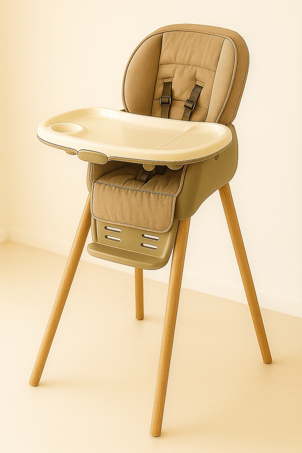 Chaise haute avec tablette amovible, capacité de charge jusqu