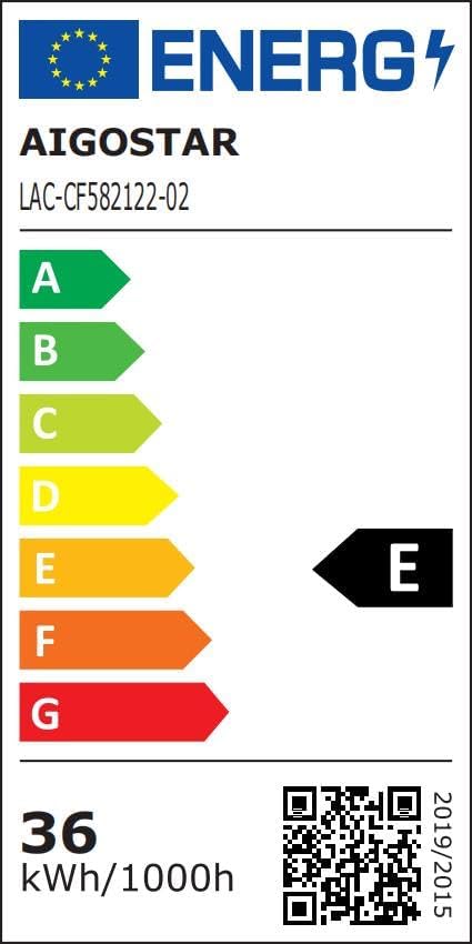 Aigostar - Ventilateur de plafond Alexa, lumière LED 40 W, 4 400 lm, 2 700 K-6 500 K et RGB à intensité variable, lampe de ventilateur de plafond intelligente avec télécommande et passerelle, silencieux, 6 vitesses, diamètre 50 cm, 2 unités