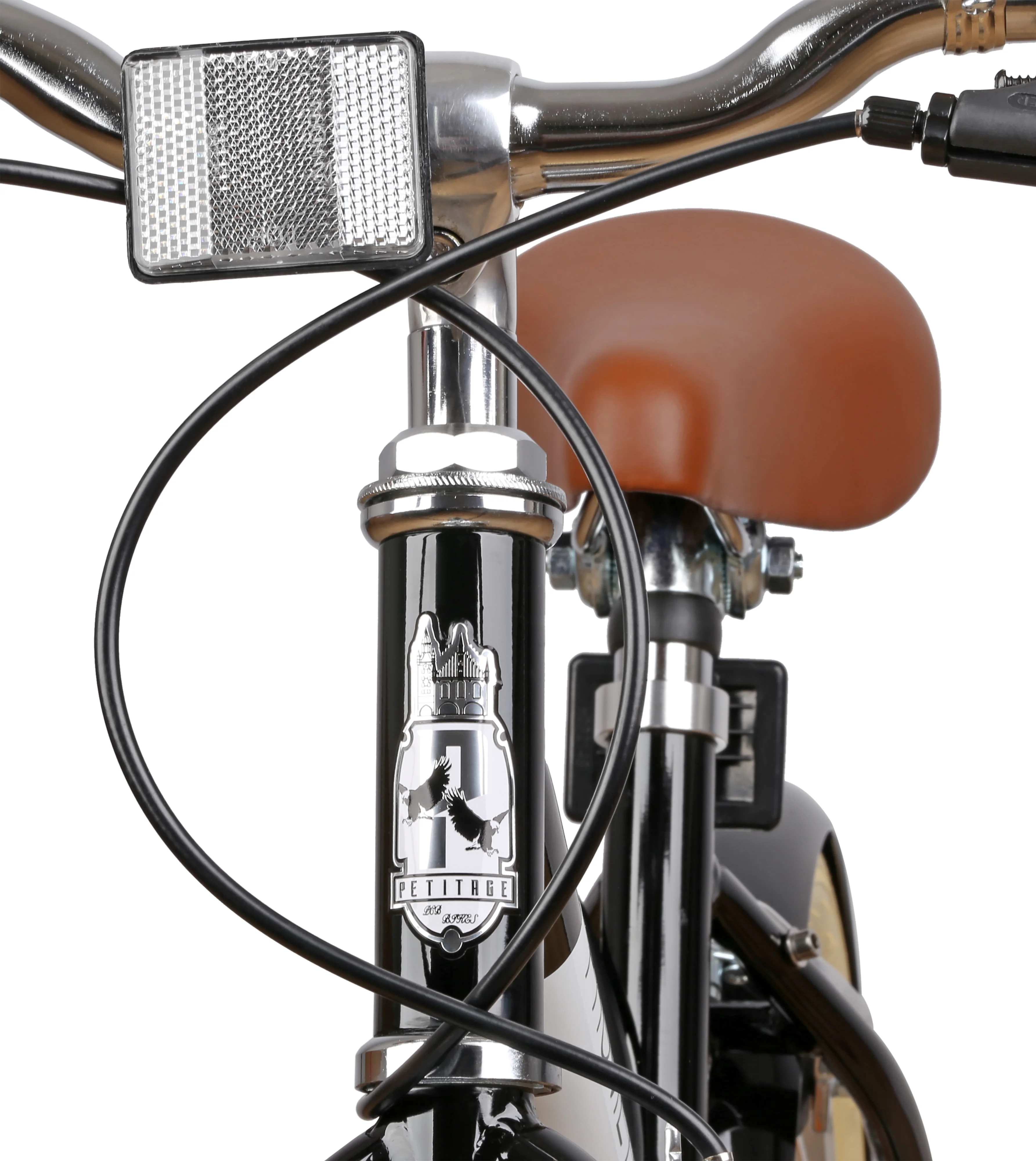 Vélo enfant rétro 2025 de 20 pouces. Noir. Pour les enfants de 6 à 7 ans.