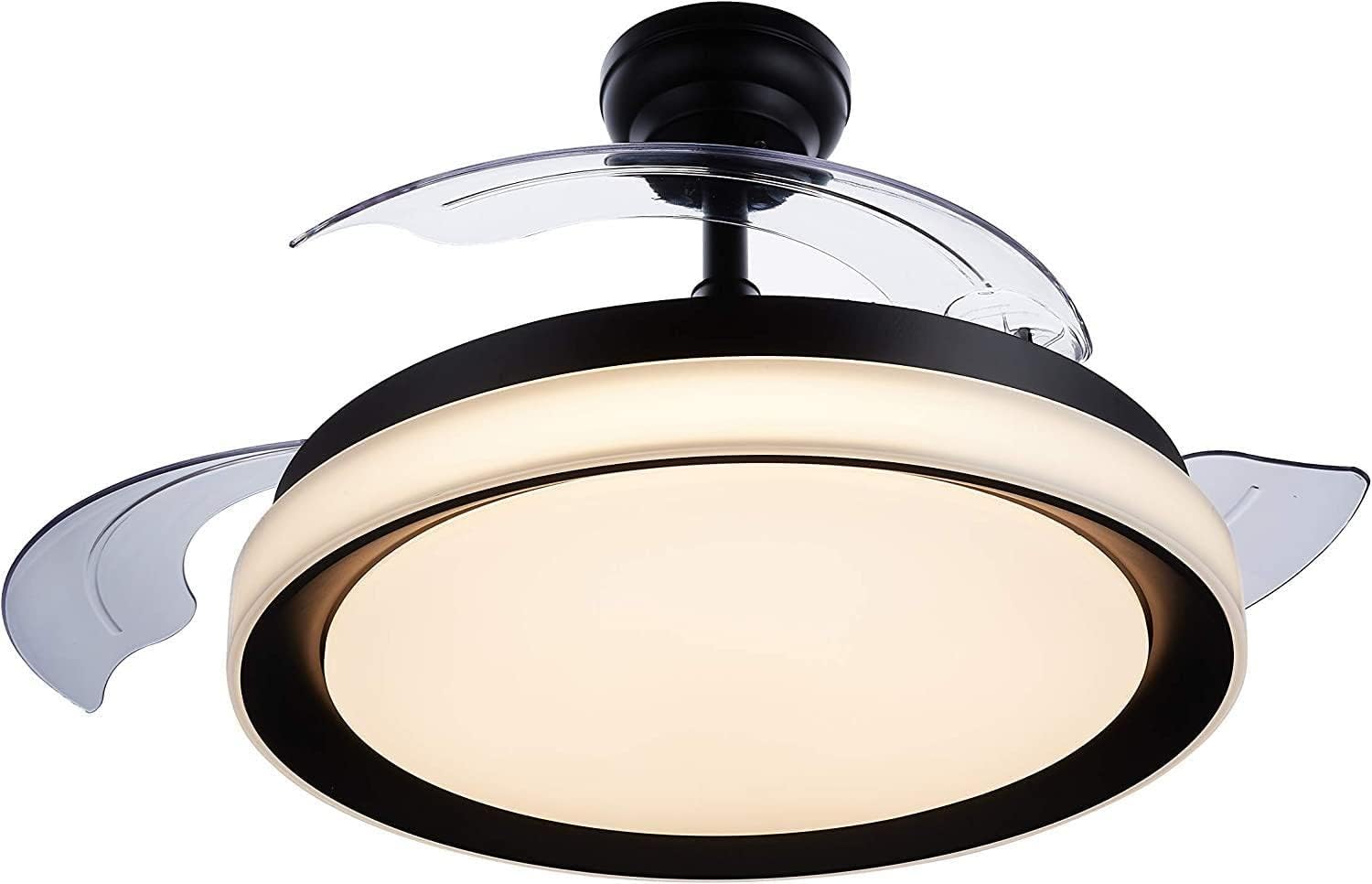 Ventilateur de plafond Philips Lighting Atlas avec éclairage LED et télécommande 106 cm Nickel