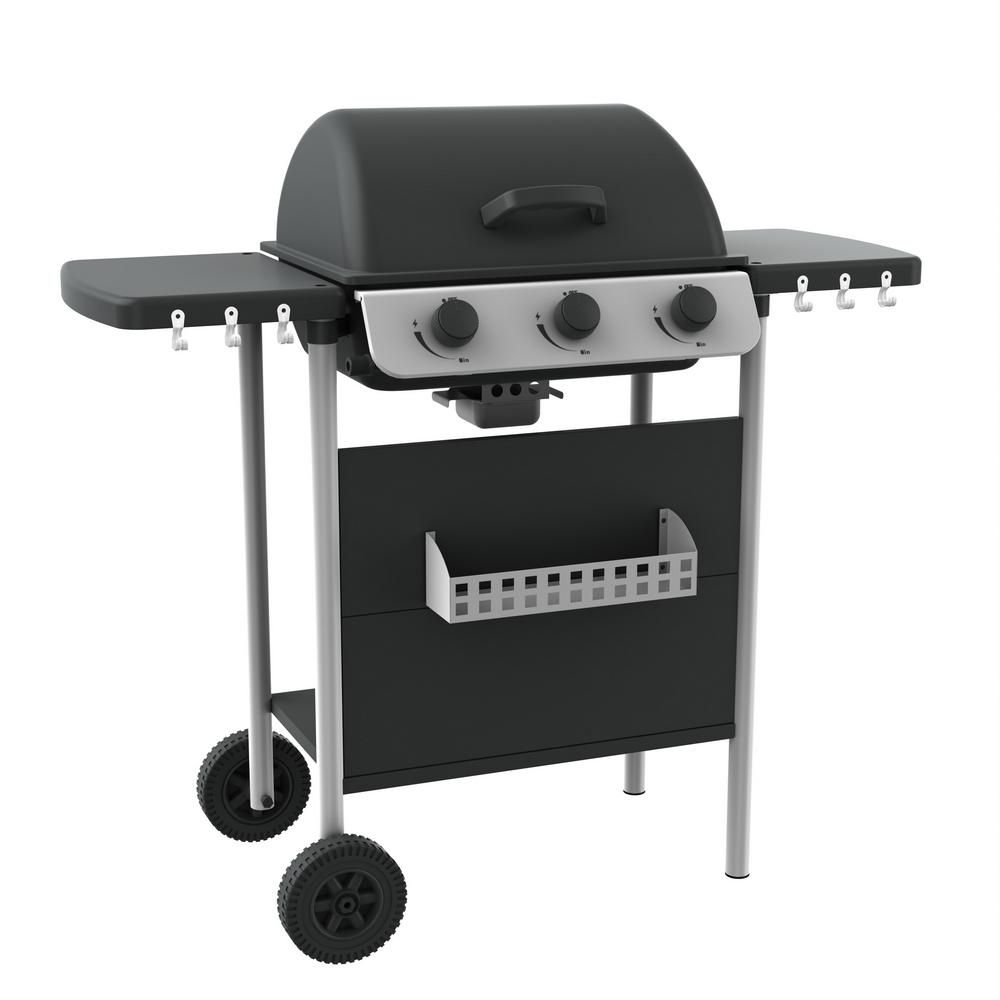 Annika Gasgrill mit 3 Brennern, Stahl, 105 x 49 x 100 cm, Ldk Garden