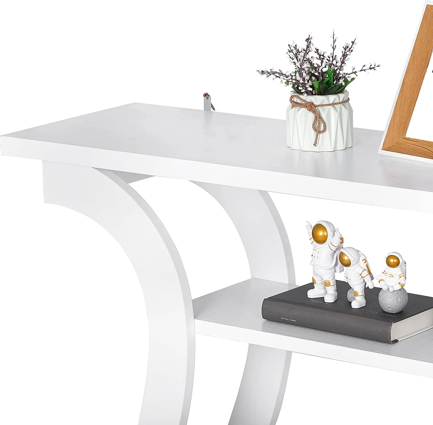 Konsolentisch 2025 Weiß, 3-stufig – Eingangsbereich, Wohnzimmer, Flur, hinter dem Sofa