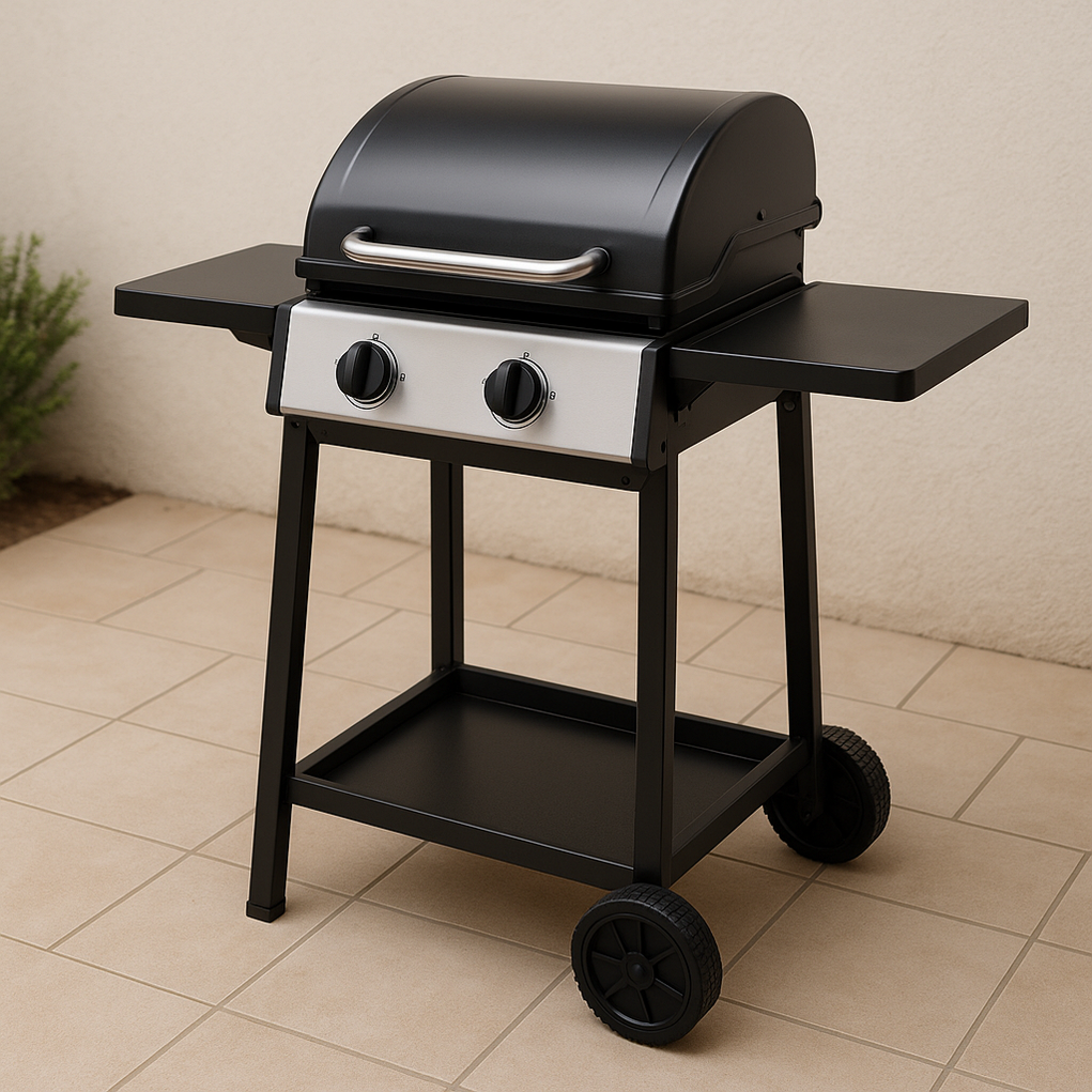 Barbecue à gaz noir 100x50x90 avec 2 brûleurs YFVpHbX361Xw