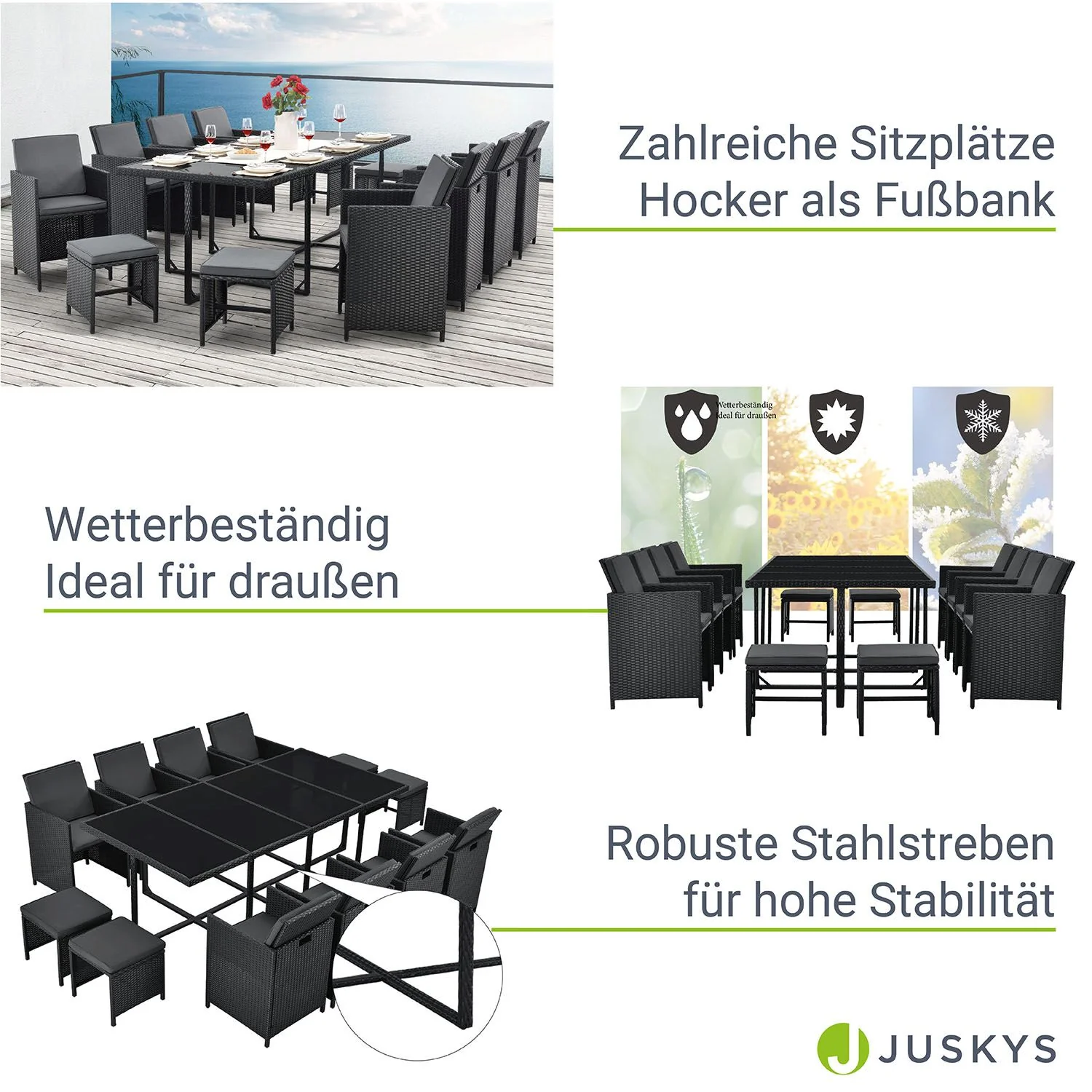 Ensemble de salon Baracoa L en polyrotin 2025