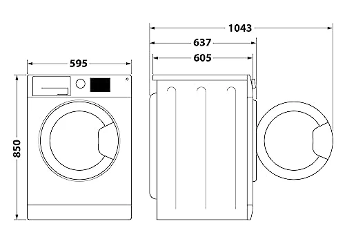 Lave-linge frontal Bauknecht W Active 8A (2025) / 8 kg / Élimination puissante des taches / Programmes vapeur / Option hygiène vapeur / Classe énergétique A / Fonction Stop&Add / Moteur ProSilent. Blanc