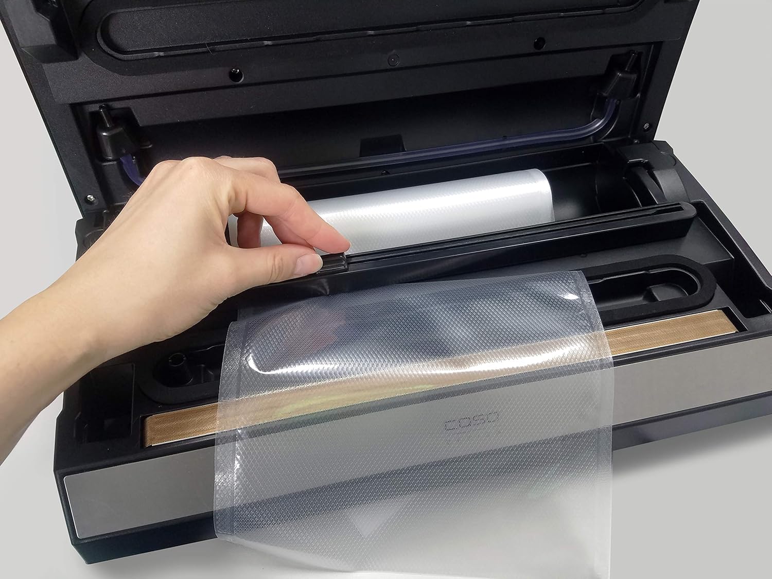 CASO VRH 790 Advanced Pro – Hochwertiger Vakuumierer für den privaten und professionellen Einsatz – Bis zu 200 Vakuumierzyklen in Folge möglich – Automatisches Vakuumieren von Flüssigkeiten – Edelstahl