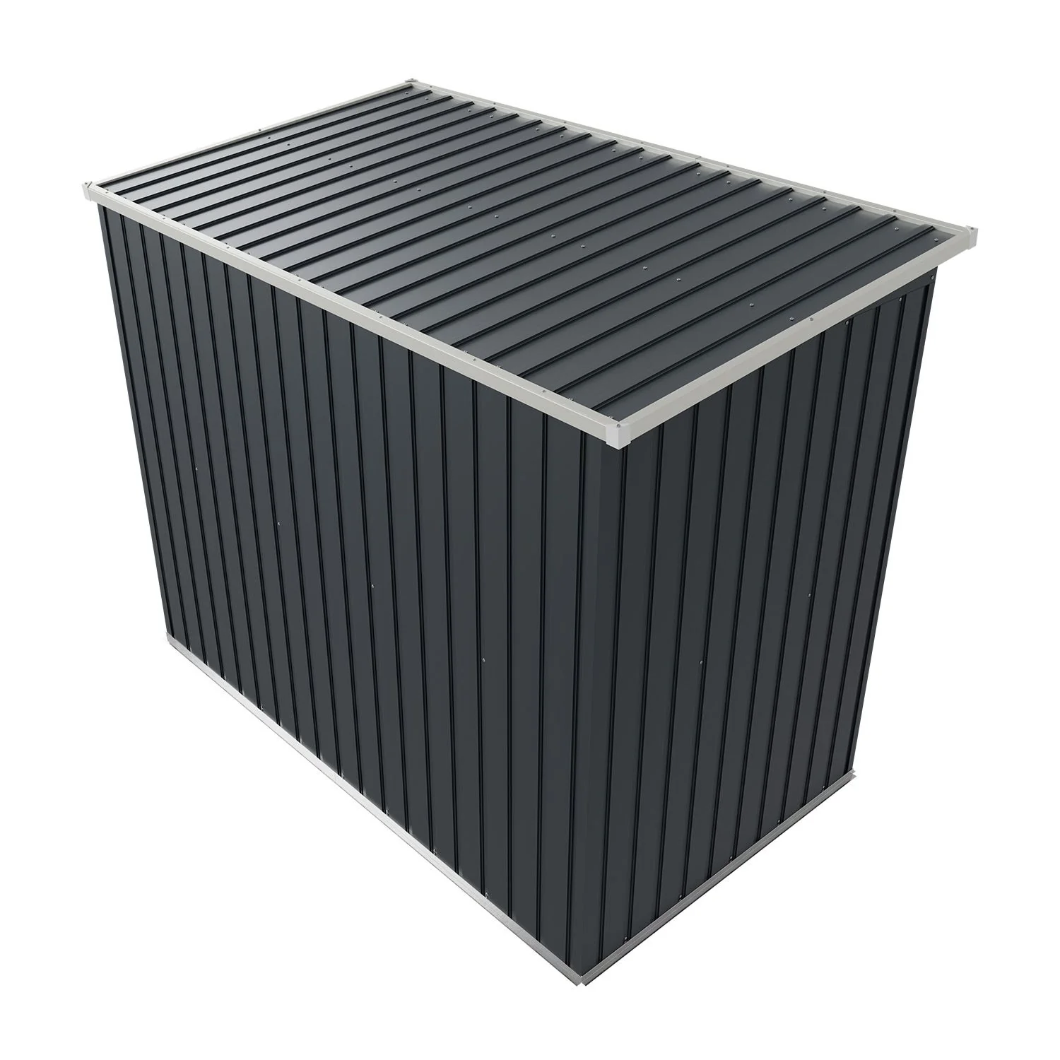 Abri de jardin en métal vert foncé 2025, modèle M avec toit incliné