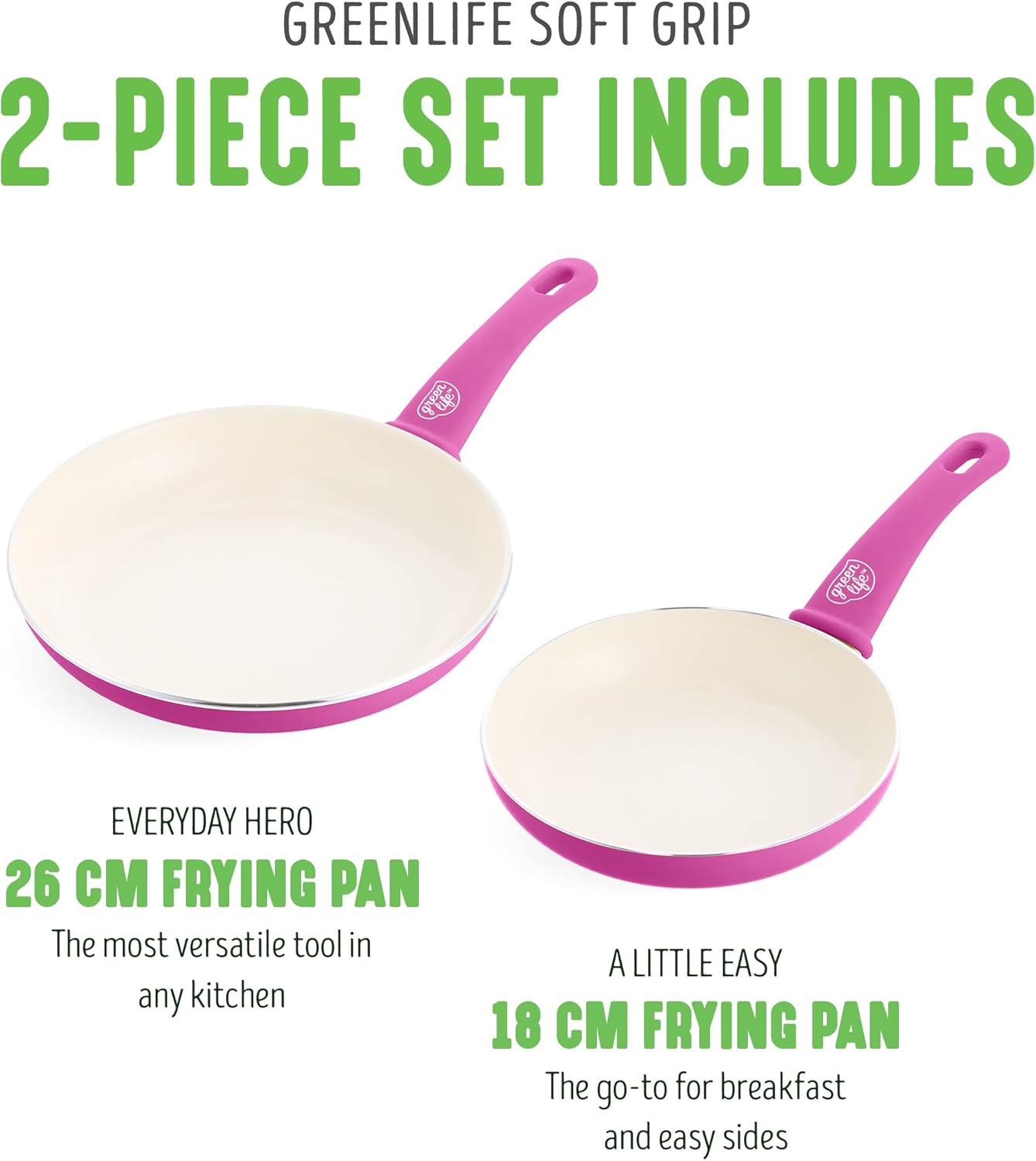 GreenLife Soft Grip 16-teiliges Antihaft-Keramik-Kochgeschirr-Set, bestehend aus Bratpfanne, Stielkasserolle und Topf, PFAS-frei, spülmaschinenfest, ofenfest, türkis