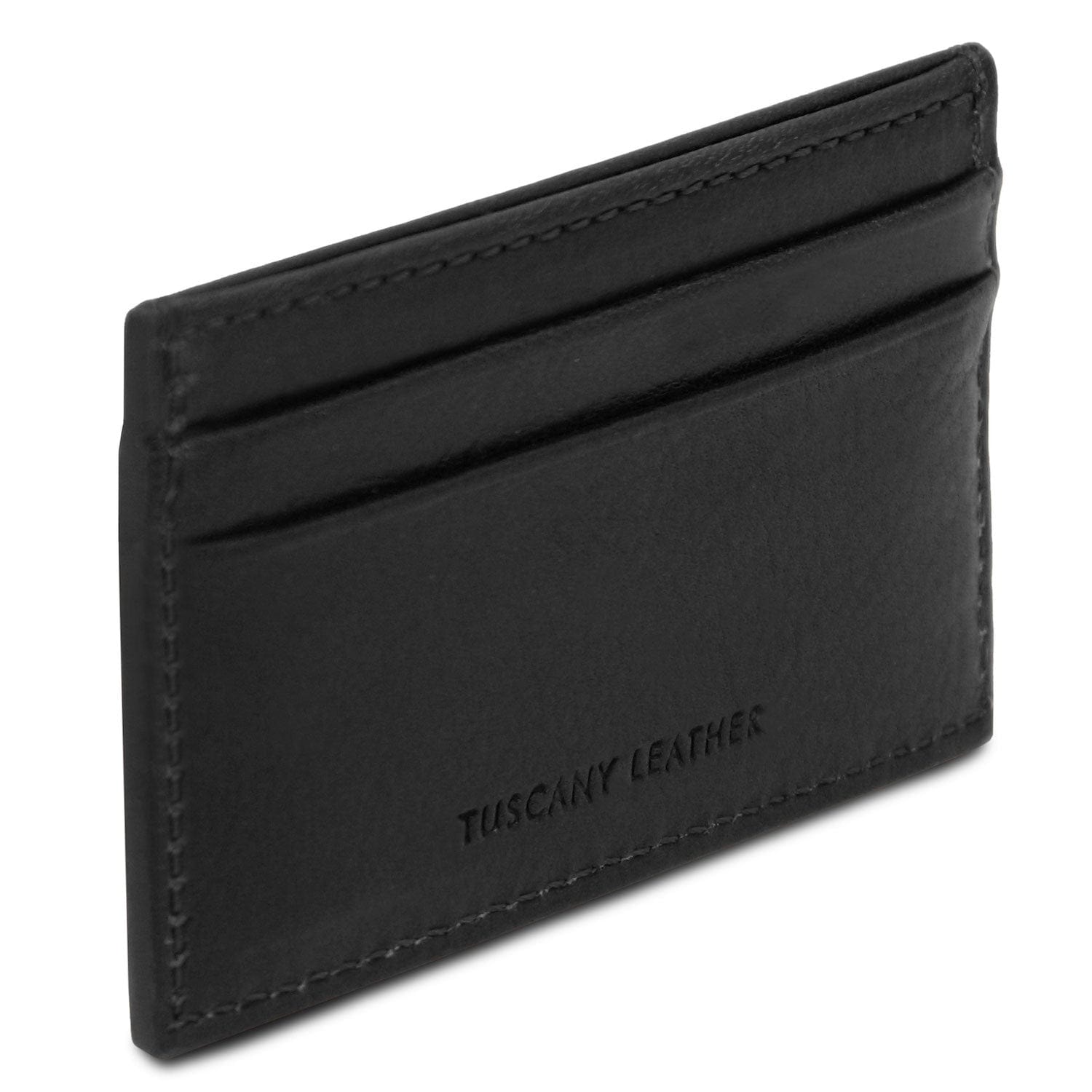Leather card holder - 4 cards in smooth, full-grain leather | TL142473