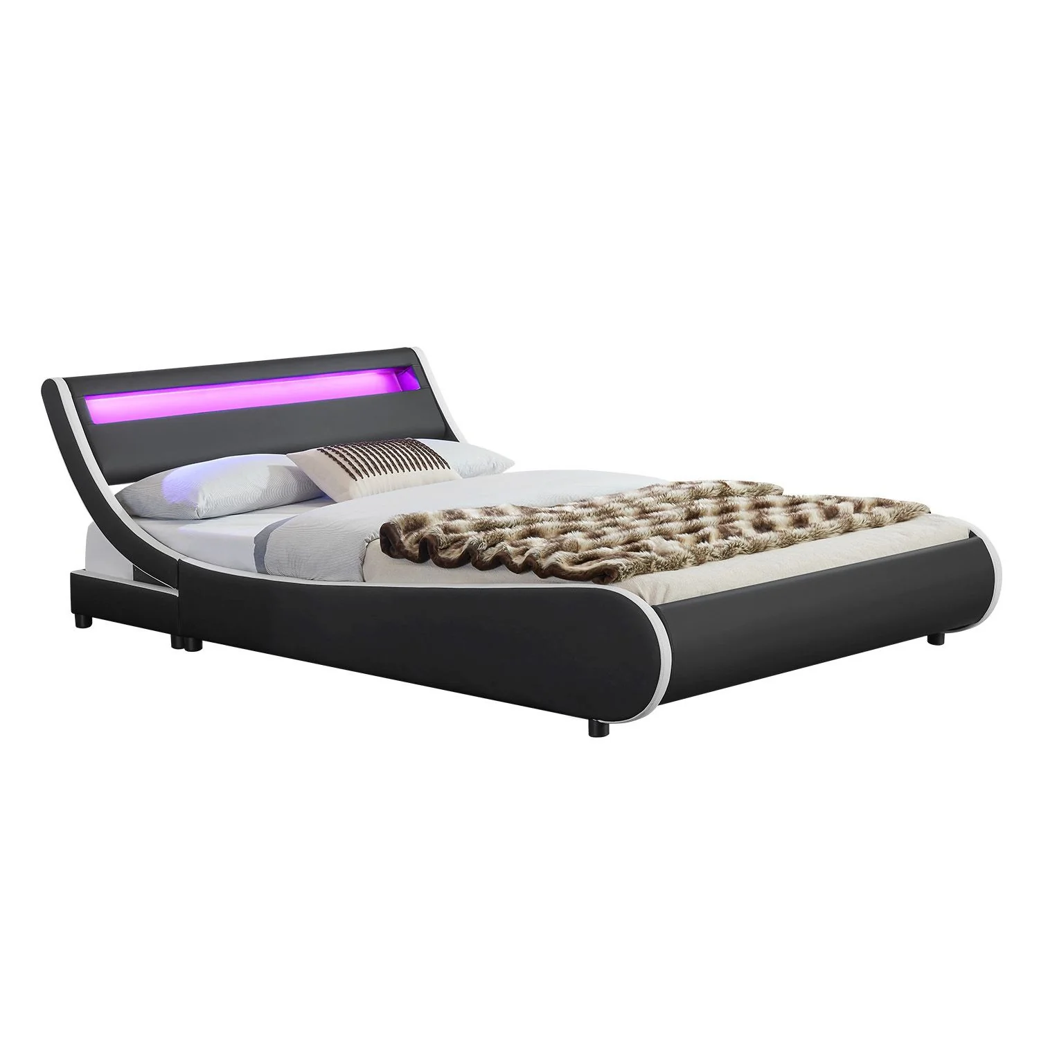 Lit capitonné Valencia 2025, 140 x 200 cm, blanc