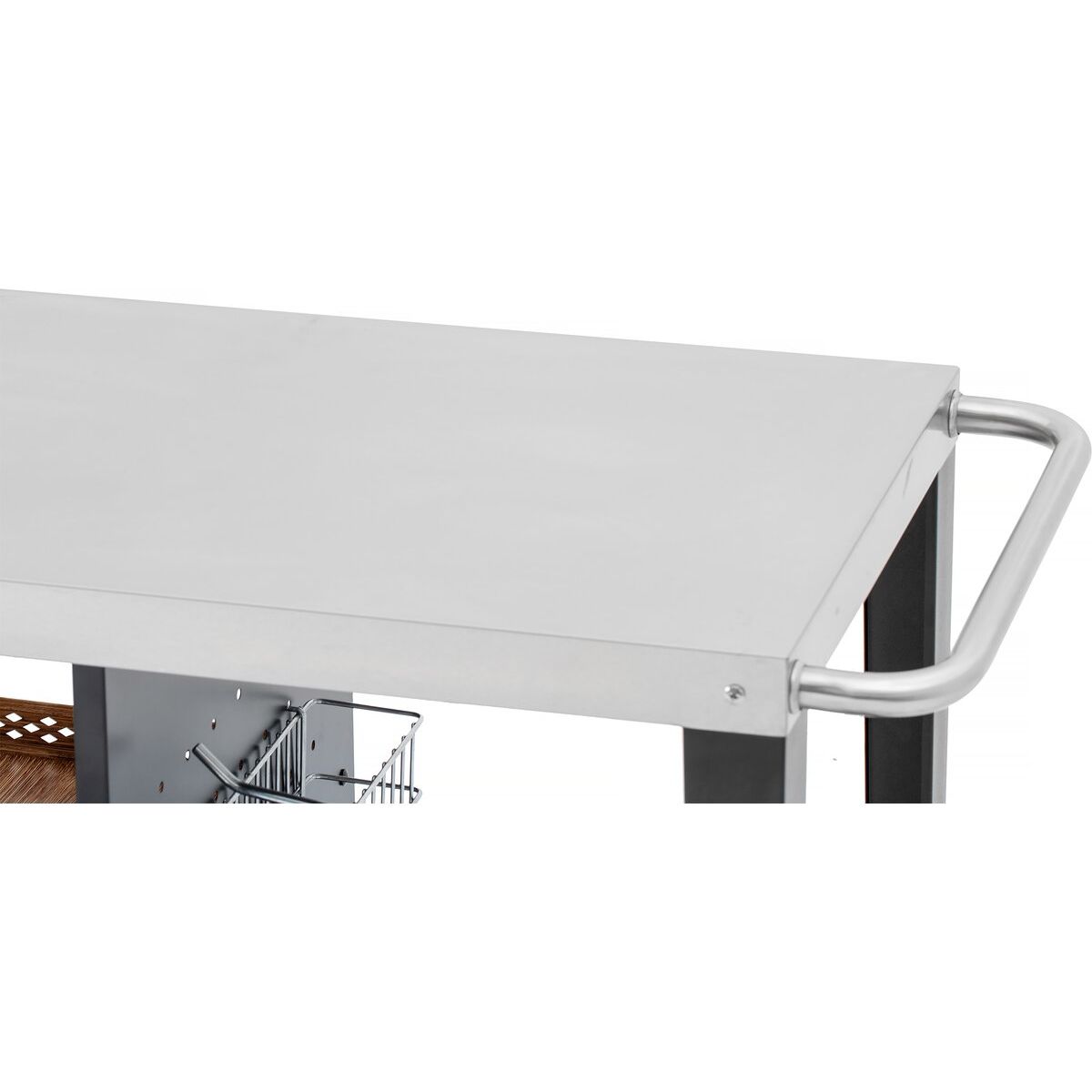 Servierwagen „Gelia“ für Grillgerichte, 117 x 59 cm – Edelstahl – Schwarz