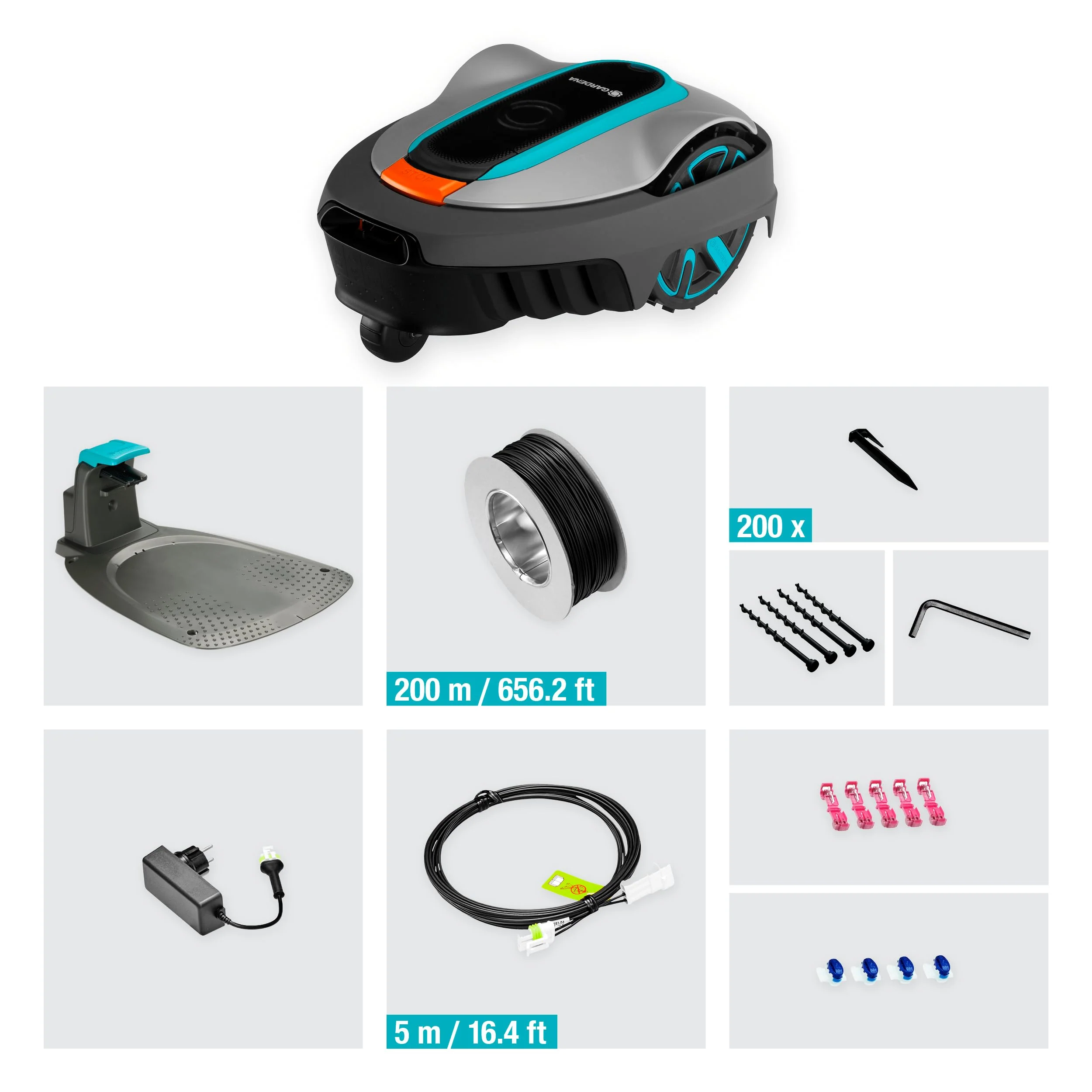 Gardena SILENO Mähroboter (ab 2025), Mindestgröße 350 m²: Intelligenter Rasenmäher mit optimaler Konnektivität. Programmierbar über die Gardena Bluetooth-App (15208-47).