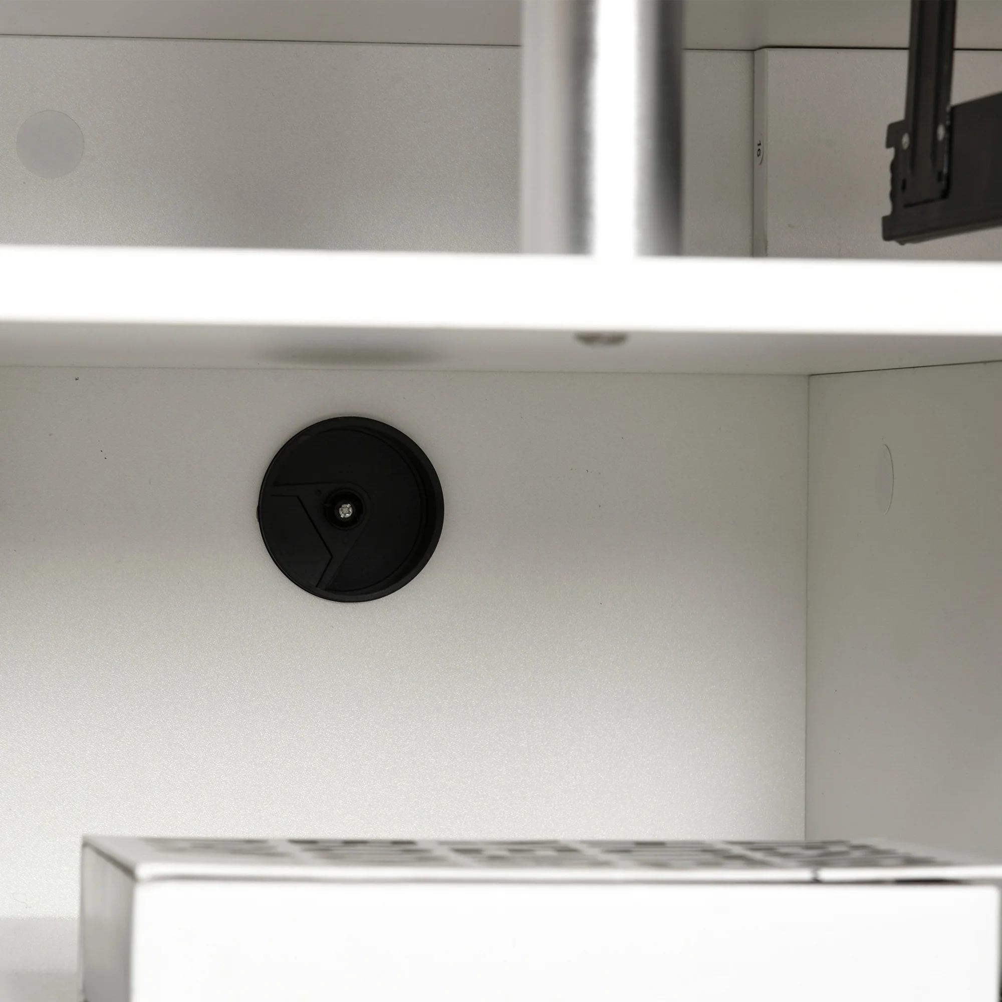 Büro-Computertisch – PC-Tisch mit Tastaturschublade. Ausziehbare Scannerablage. Weiß