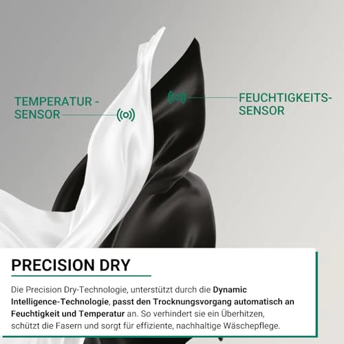 Sèche-linge à pompe à chaleur Bauknecht BD 8D WWS (2025) / 8 kg / Classe énergétique A++ / Precision Dry – séchage intelligent / Moteur Inverter / Ultra-compact (profondeur de seulement 46 cm) / Éclairage du tambour