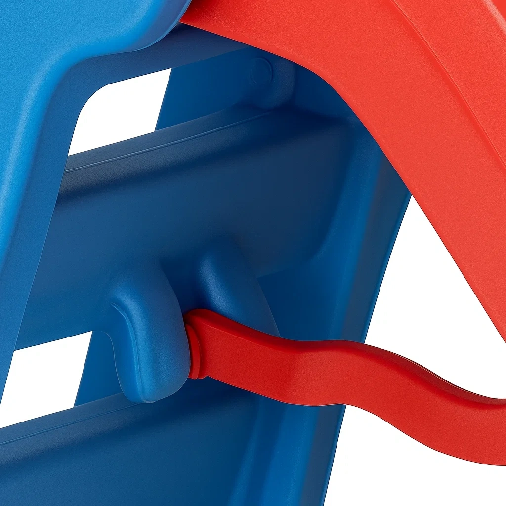 Toboggan 160x80x105 cm rouge et bleu 2 à 5 ans pliable - mZbVCrMj75Wi