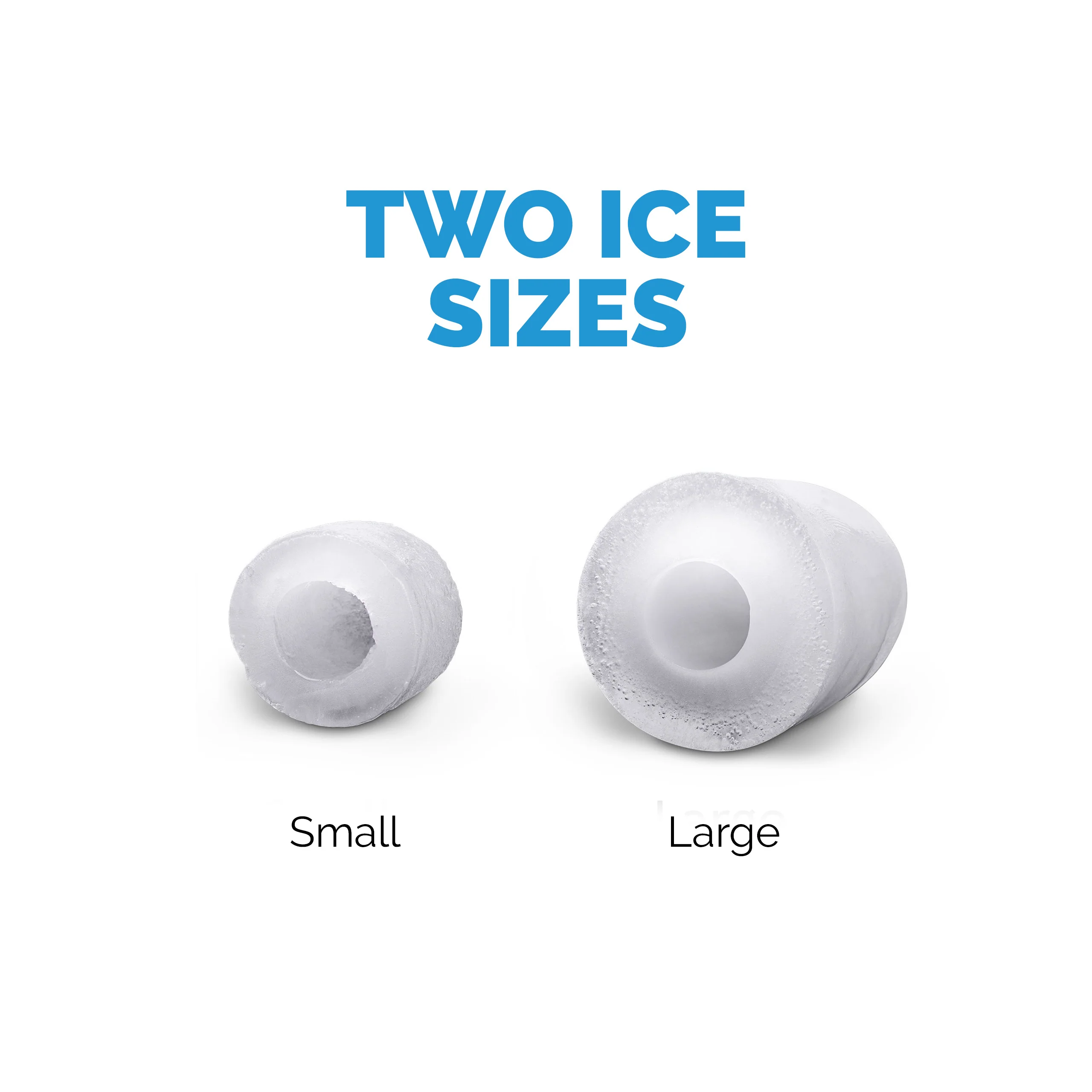 Newair® Tisch-Eiswürfelbereiter 2025 – Kugelförmige Eiswürfel. 15 kg/Tag – Schwarz