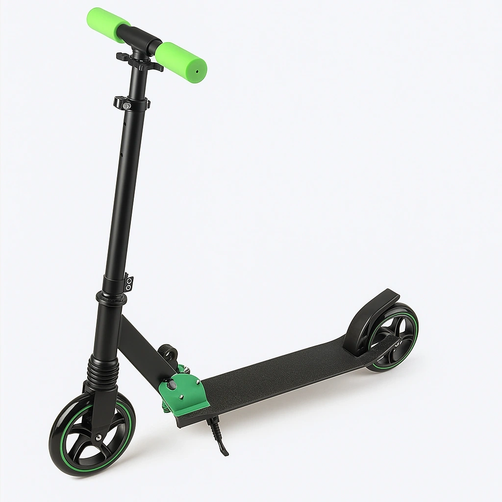 Trottinettes pour enfants, noires et vertes, 6-10 ans - eUEyUzna53zs