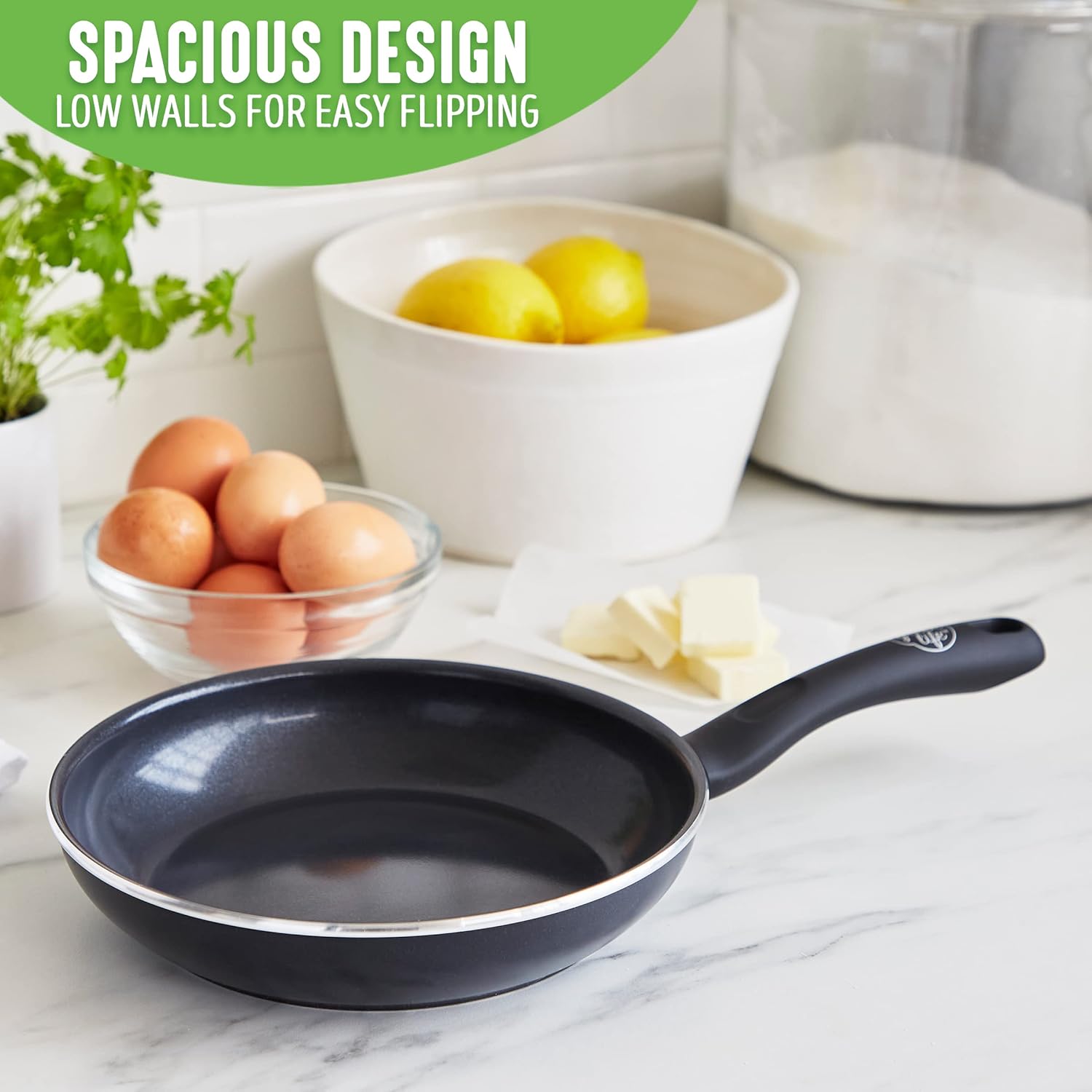 GreenLife Soft Grip 16-teiliges Antihaft-Keramik-Kochgeschirr-Set, bestehend aus Bratpfanne, Stielkasserolle und Topf, PFAS-frei, spülmaschinenfest, ofenfest, türkis