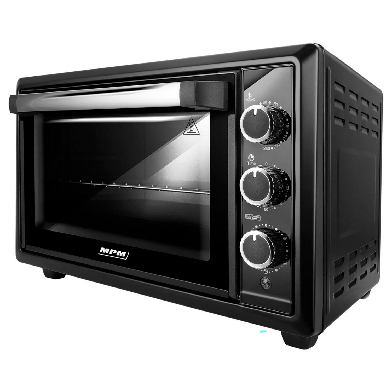 Elektrischer Konvektionsofen, 28 Liter, Tischgerät, Timer, 6 Temperaturstufen, Schwarz, 1500 W, MPM MPE-28/T
