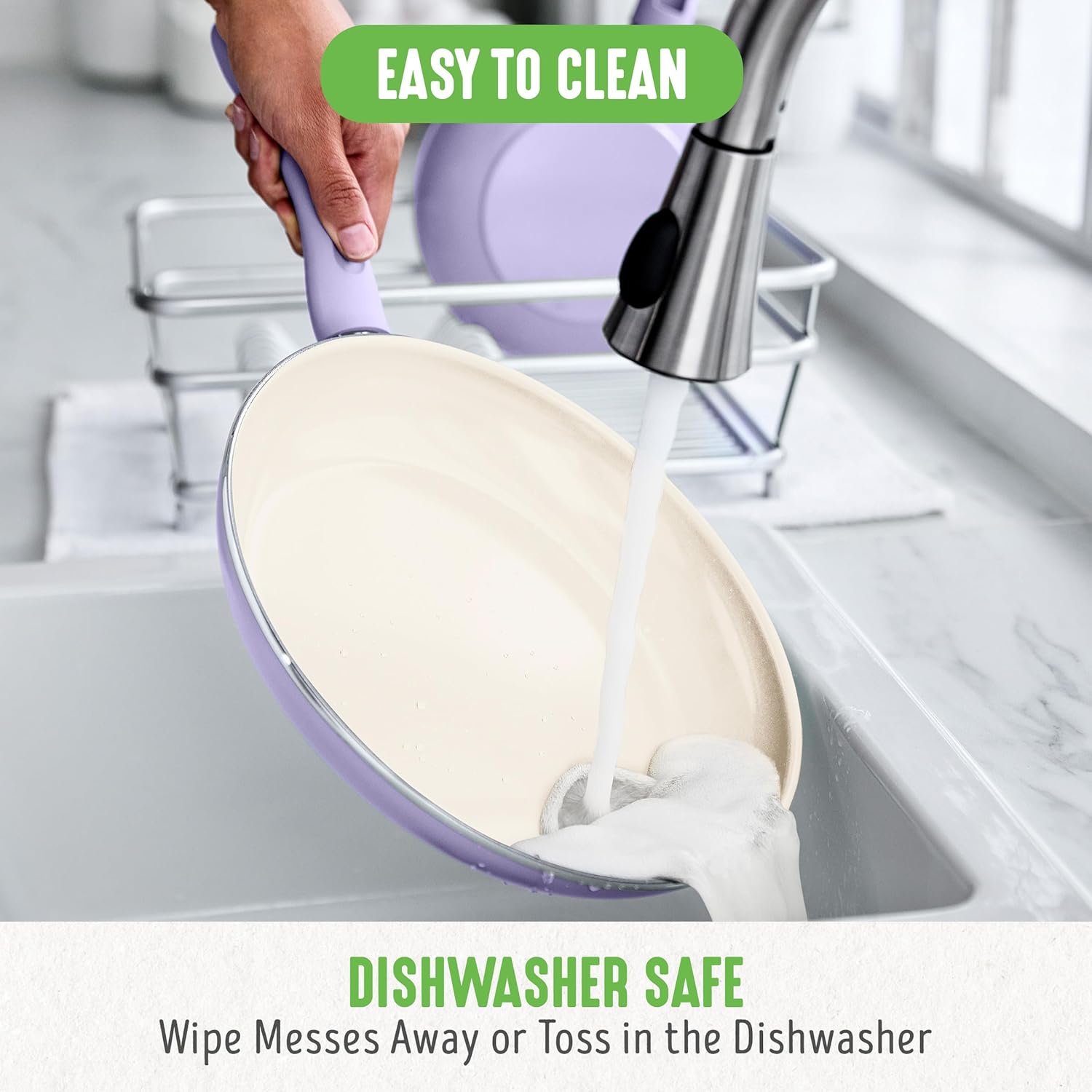 GreenLife Soft Grip 16-teiliges Antihaft-Keramik-Kochgeschirr-Set, bestehend aus Bratpfanne, Stielkasserolle und Topf, PFAS-frei, spülmaschinenfest, ofenfest, türkis