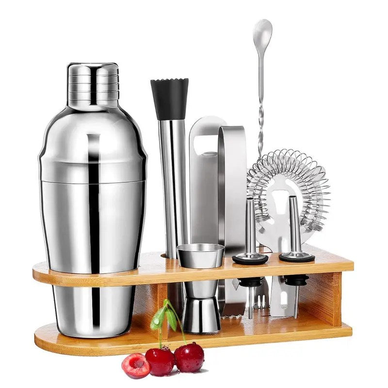 Alt-i-et bartendersæt med cocktailshaker – 11 dele