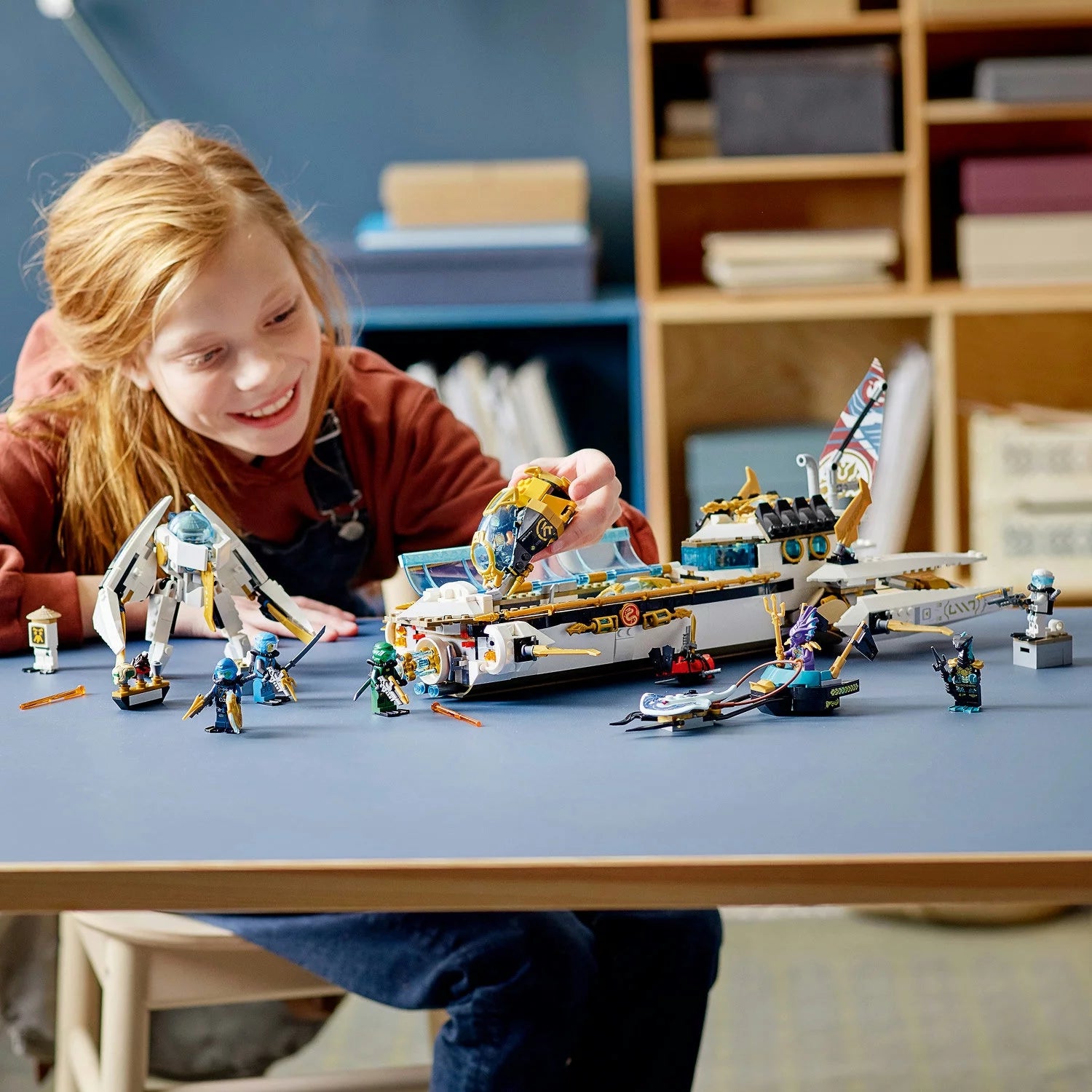 LEGO NINJAGO Hydro Bounty U-Boot-Bauset 71756 mit Kai- und Nya-Minifiguren, Ninja-Spielzeug, Geschenk für Jungen und Mädchen ab 9 Jahren