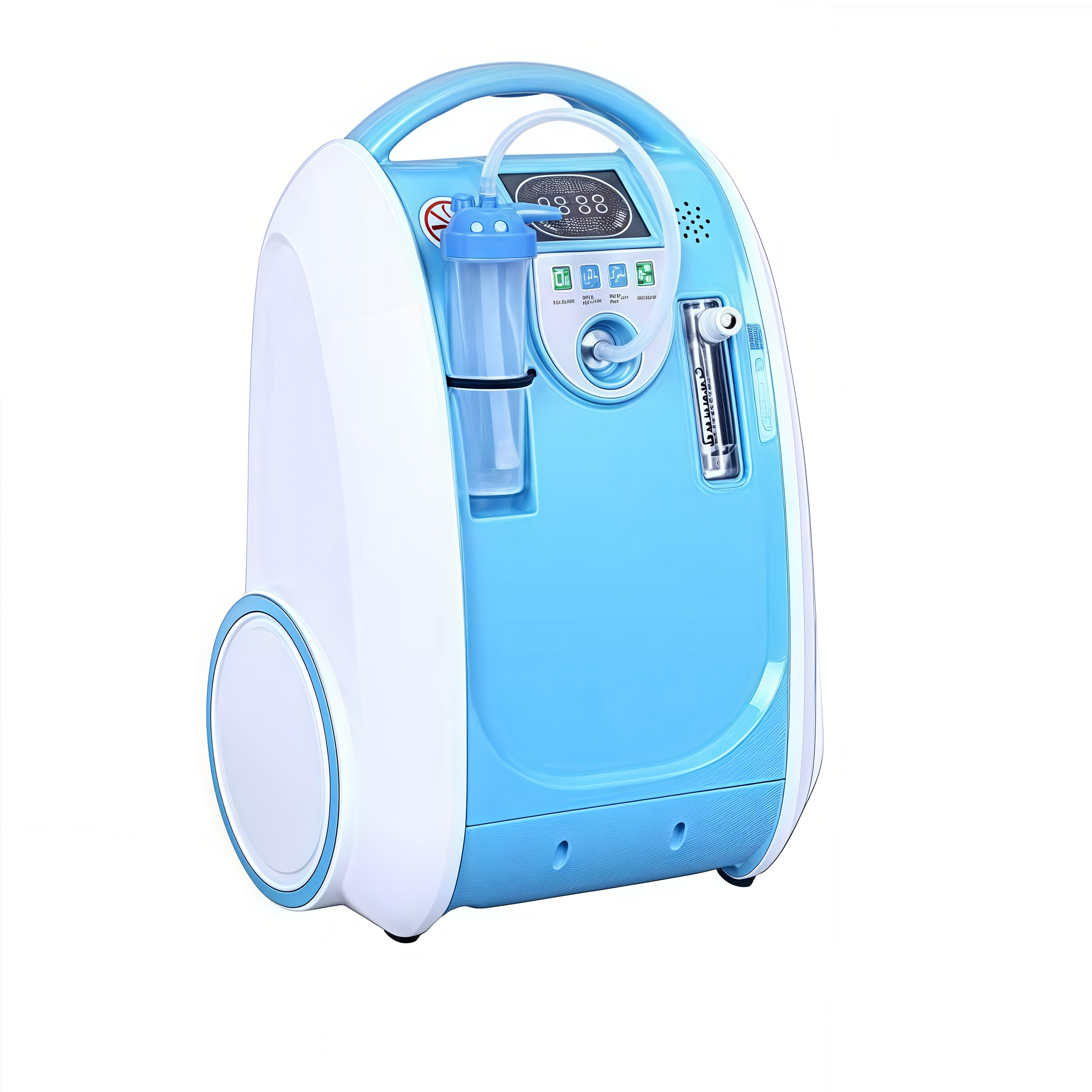 COXTOD 1-5L Bærbar Iltgenerator, O2 Koncentrator, Luftrenser til Hjemmet og Rejser, Blå Maskine