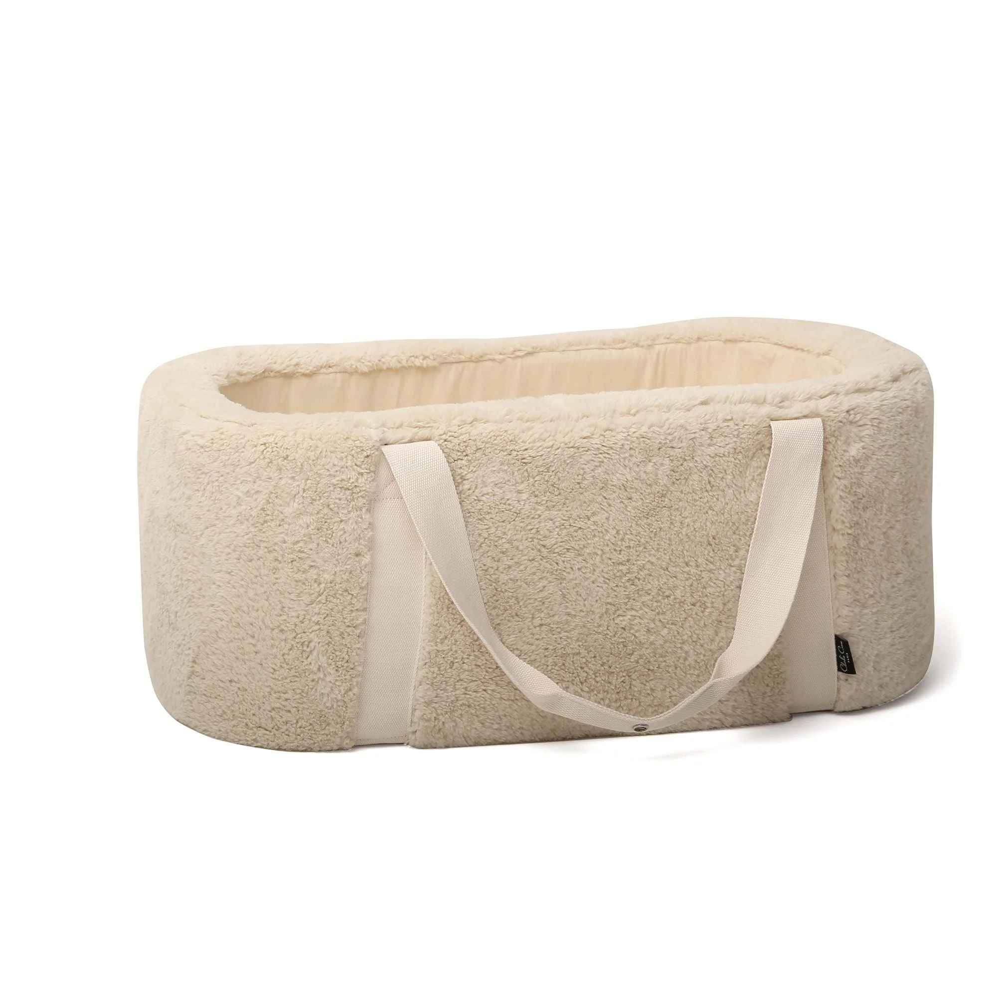 2025 Charlie Crane KUKO bæresele – Bærbar med håndtag | Valgfri ramme af naturtræ som vugge | 100% polyester plysbetræk | Polyetherskum af høj kvalitet | Til nyfødte, indtil de kan sidde eller klatre | Ingen adgang